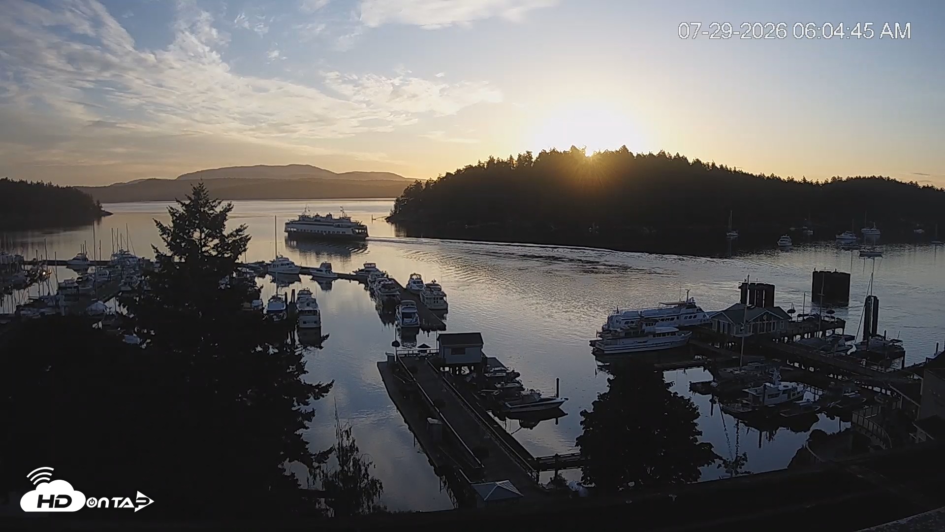 Snapshot of Friday Harbor - San Juan Island Live Webcam taken Jul 29, 2026, 6:05am PDT