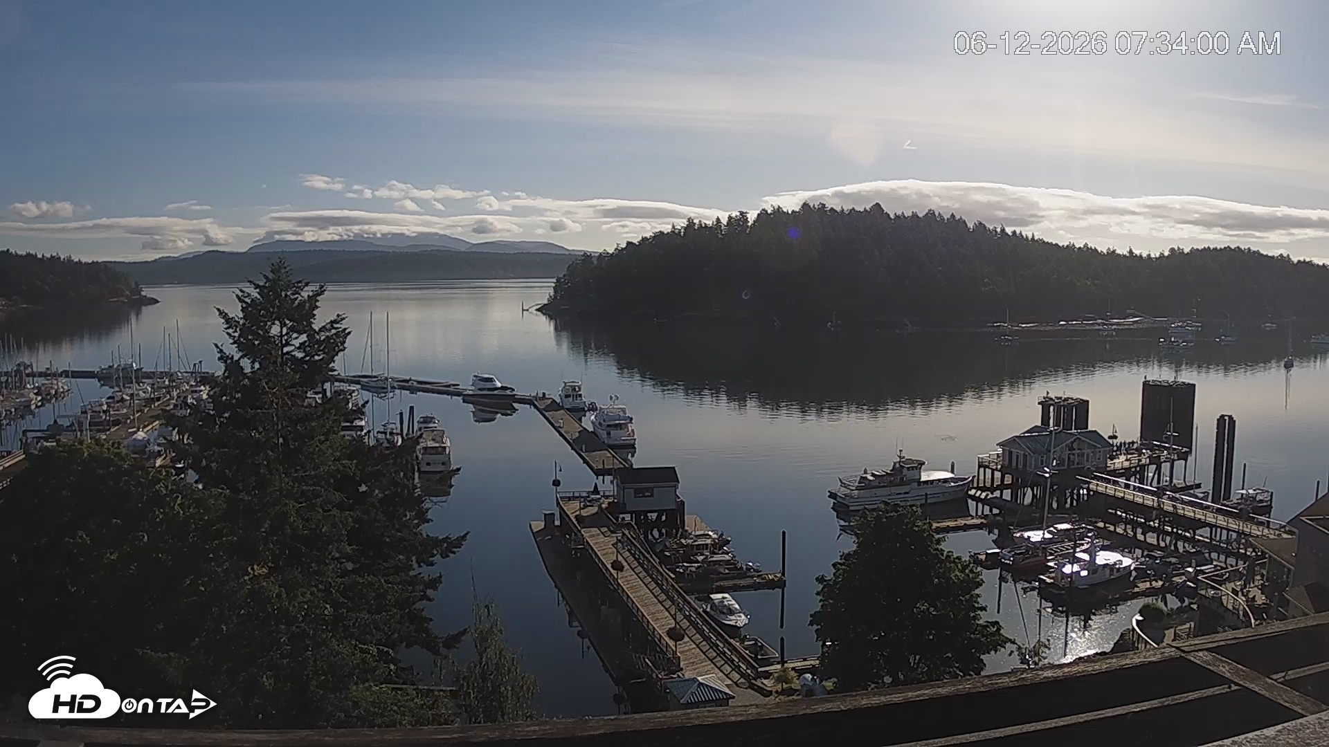 Snapshot of Friday Harbor - San Juan Island Live Webcam taken Jun 12, 2026, 7:34am PDT