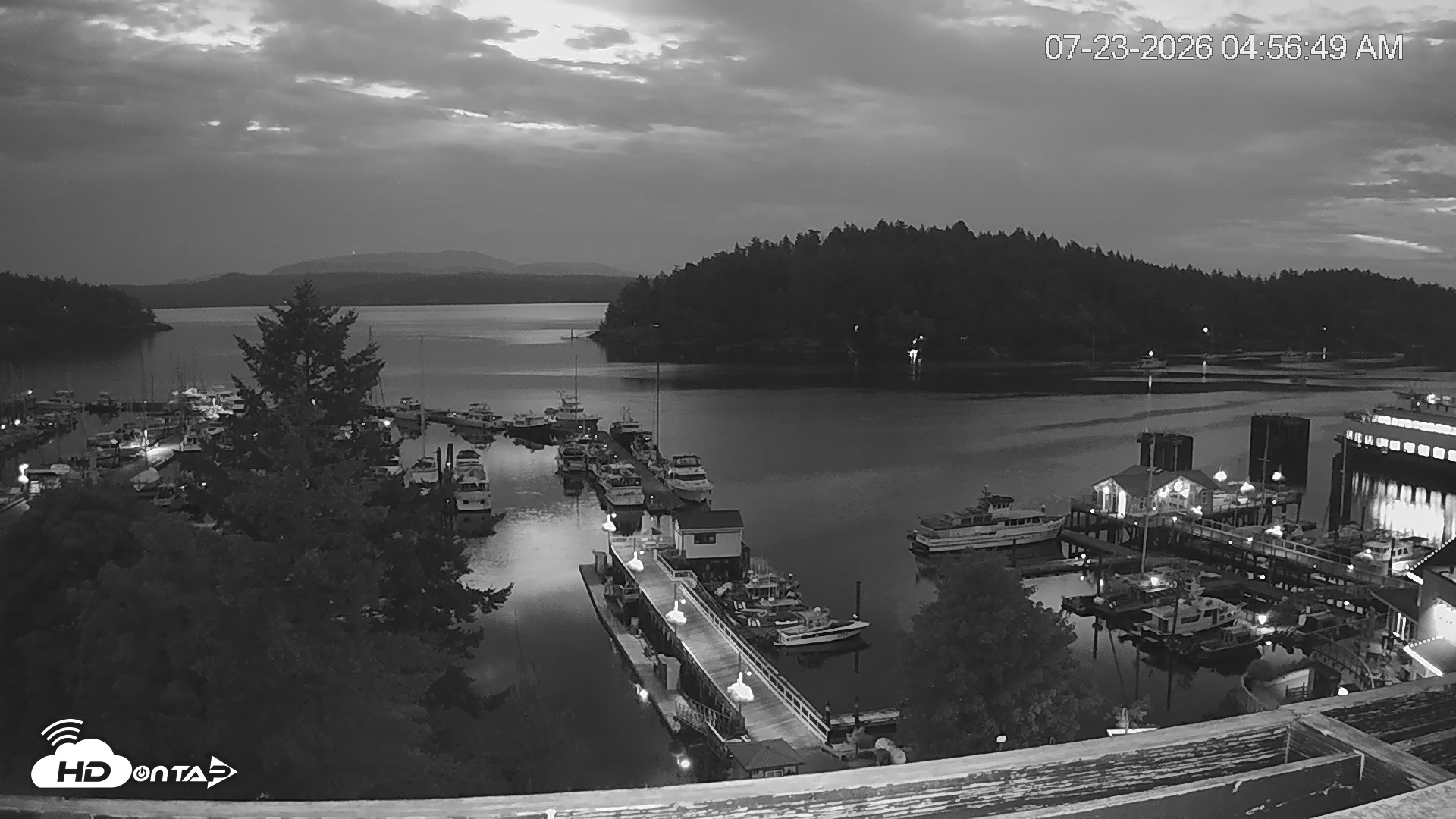 Snapshot of Friday Harbor - San Juan Island Live Webcam taken Jul 23, 2026, 4:57am PDT