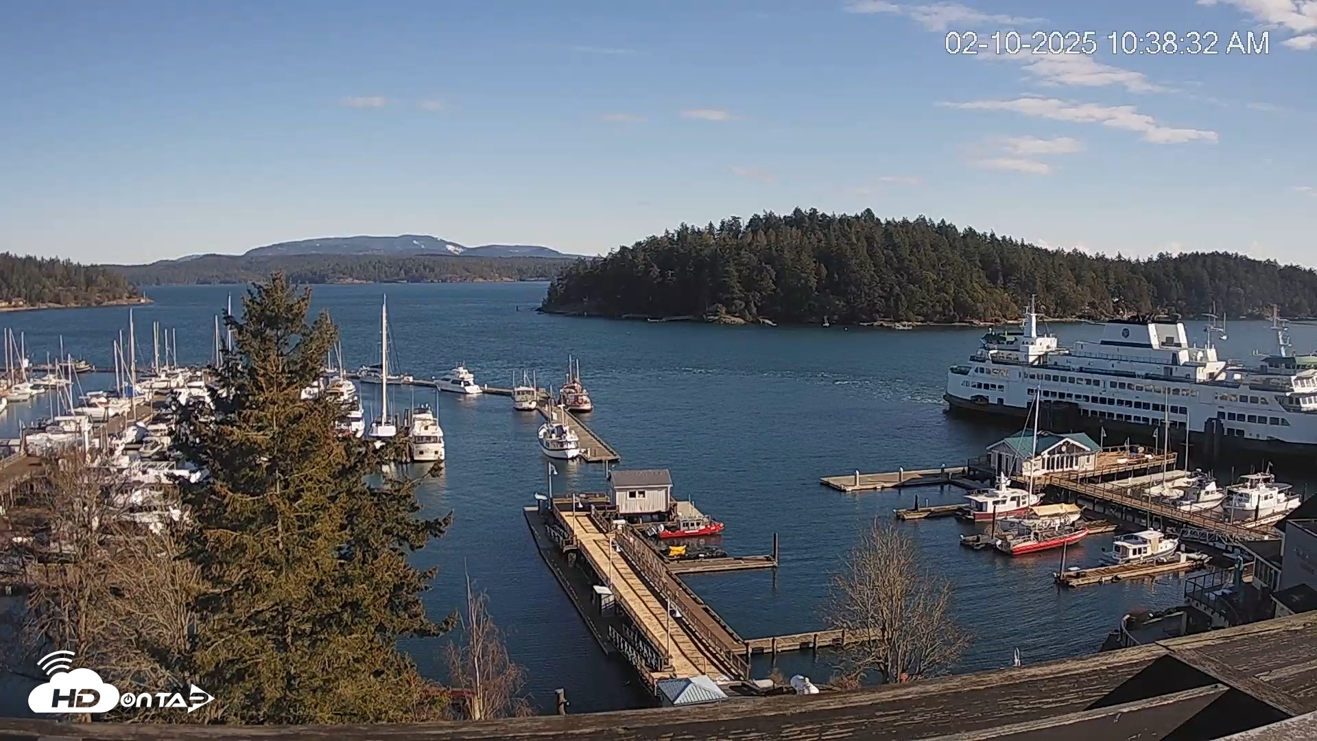 Snapshot of Friday Harbor - San Juan Island Live Webcam taken Feb 10, 2025, 10:39am PST