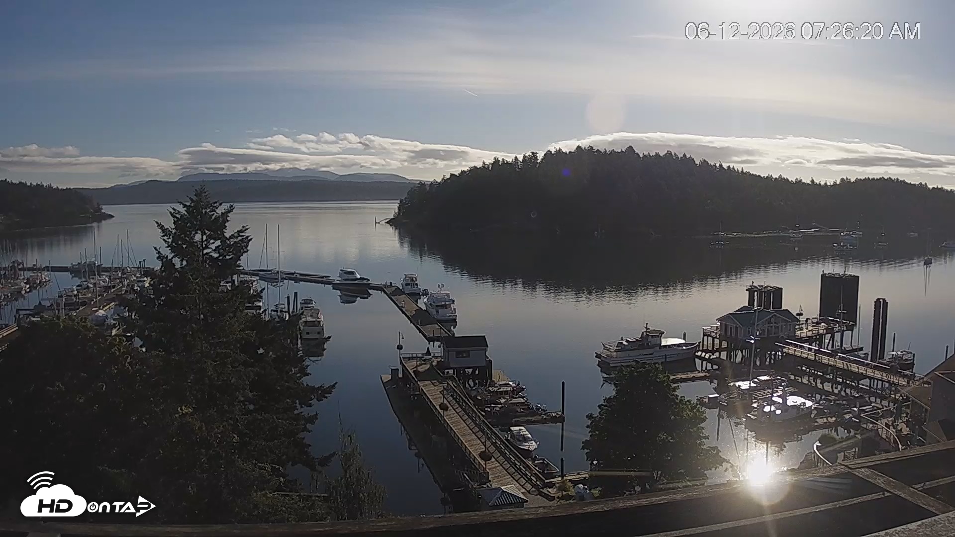 Snapshot of Friday Harbor - San Juan Island Live Webcam taken Jun 12, 2026, 7:27am PDT