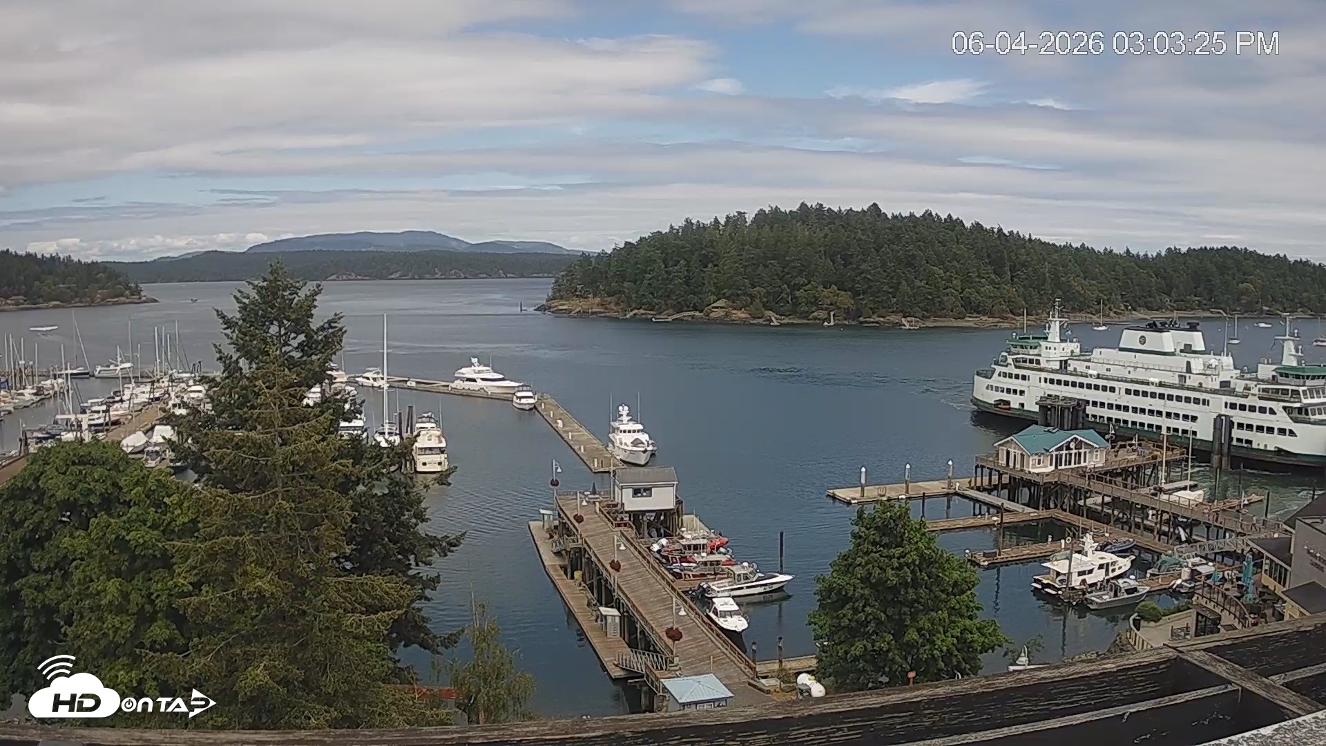 Snapshot of Friday Harbor - San Juan Island Live Webcam taken Jun 4, 2026, 3:04pm PDT
