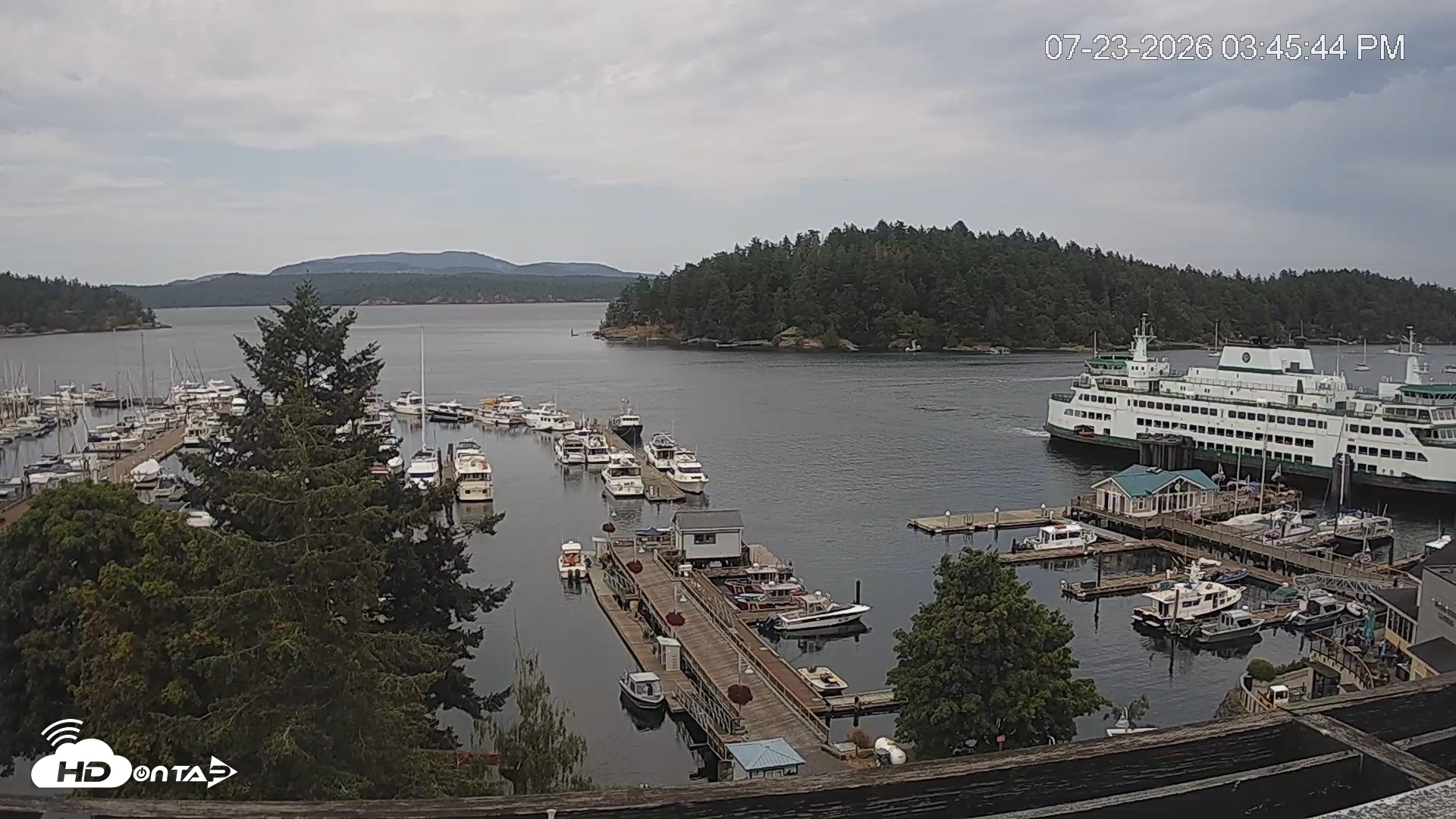 Snapshot of Friday Harbor - San Juan Island Live Webcam taken Jul 23, 2026, 3:46pm PDT