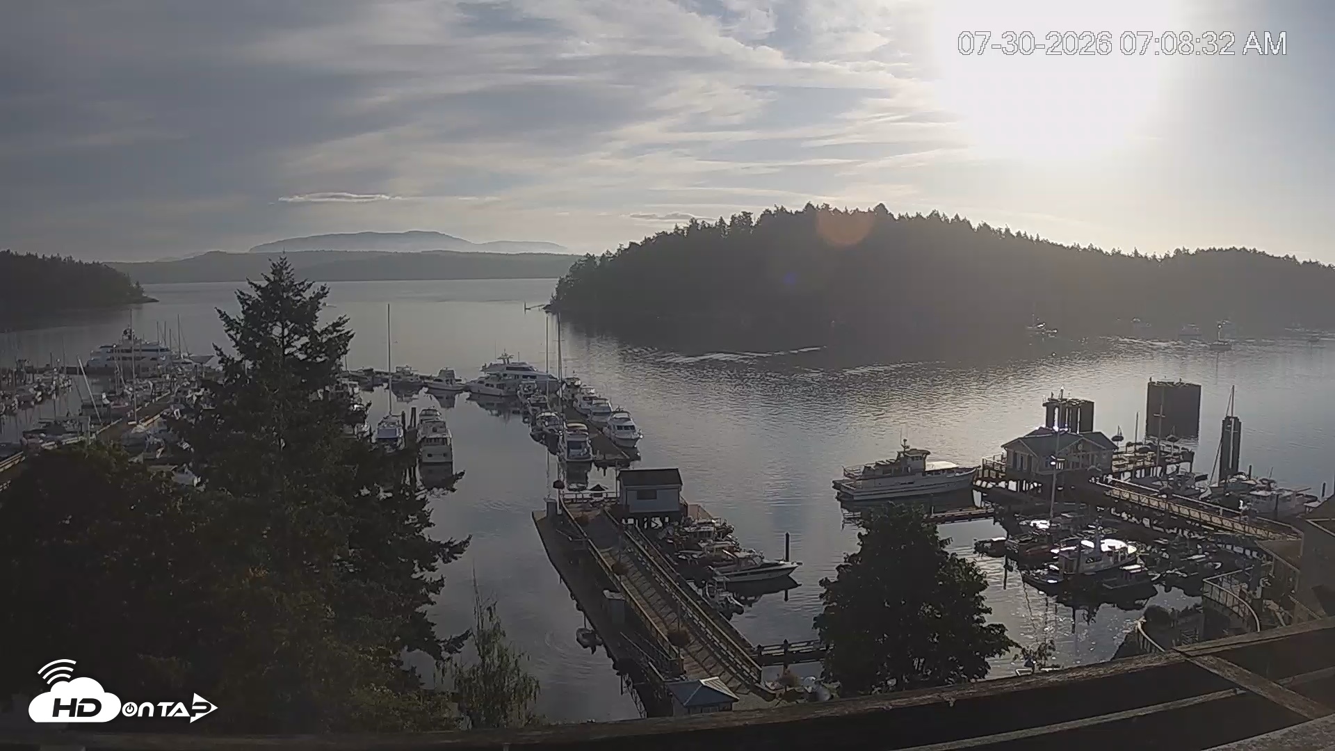 Snapshot of Friday Harbor - San Juan Island Live Webcam taken Jul 30, 2026, 7:09am PDT
