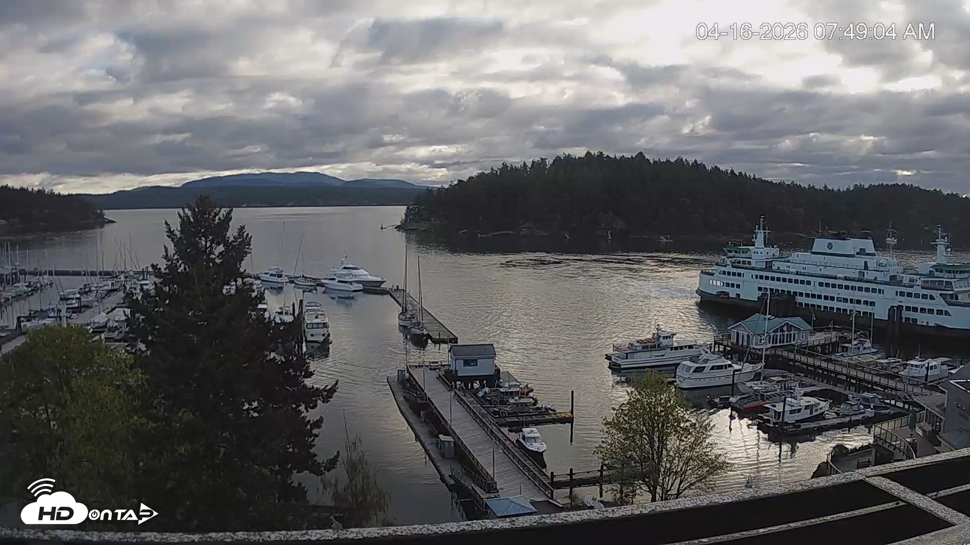 Snapshot of Friday Harbor - San Juan Island Live Webcam taken Apr 16, 2026, 7:49am PDT