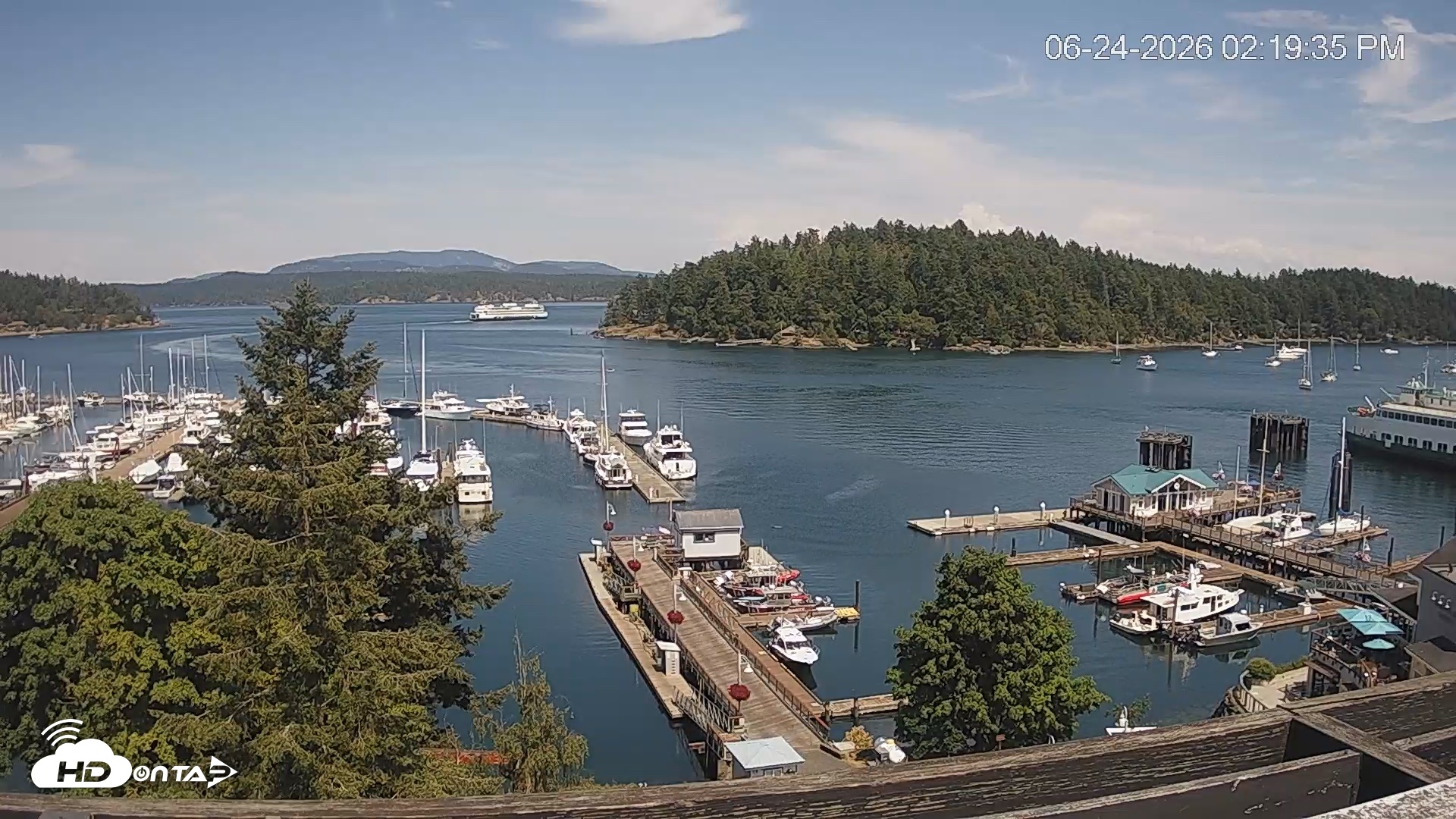 Snapshot of Friday Harbor - San Juan Island Live Webcam taken Jun 24, 2026, 2:20pm PDT
