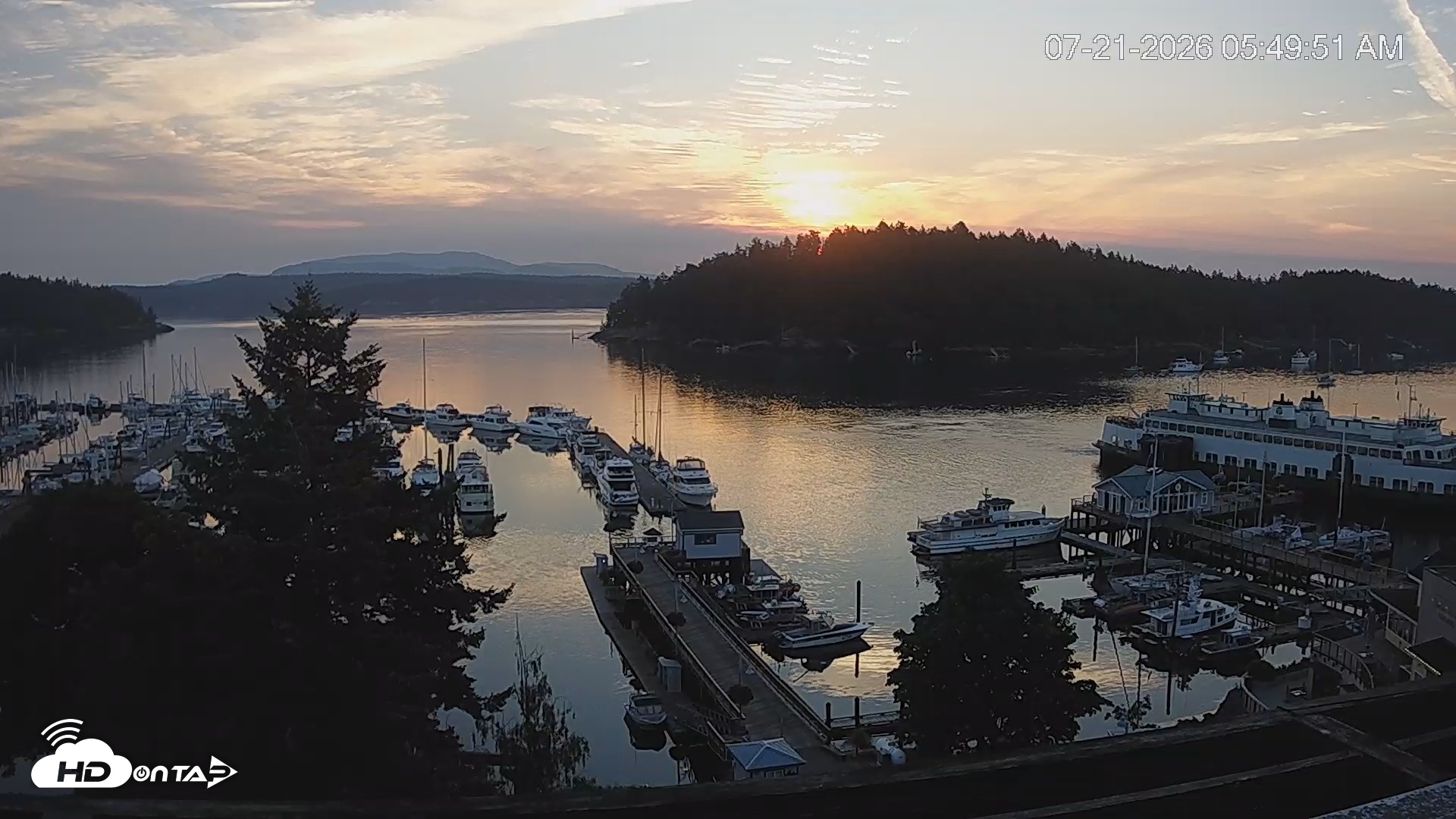 Snapshot of Friday Harbor - San Juan Island Live Webcam taken Jul 21, 2026, 5:50am PDT