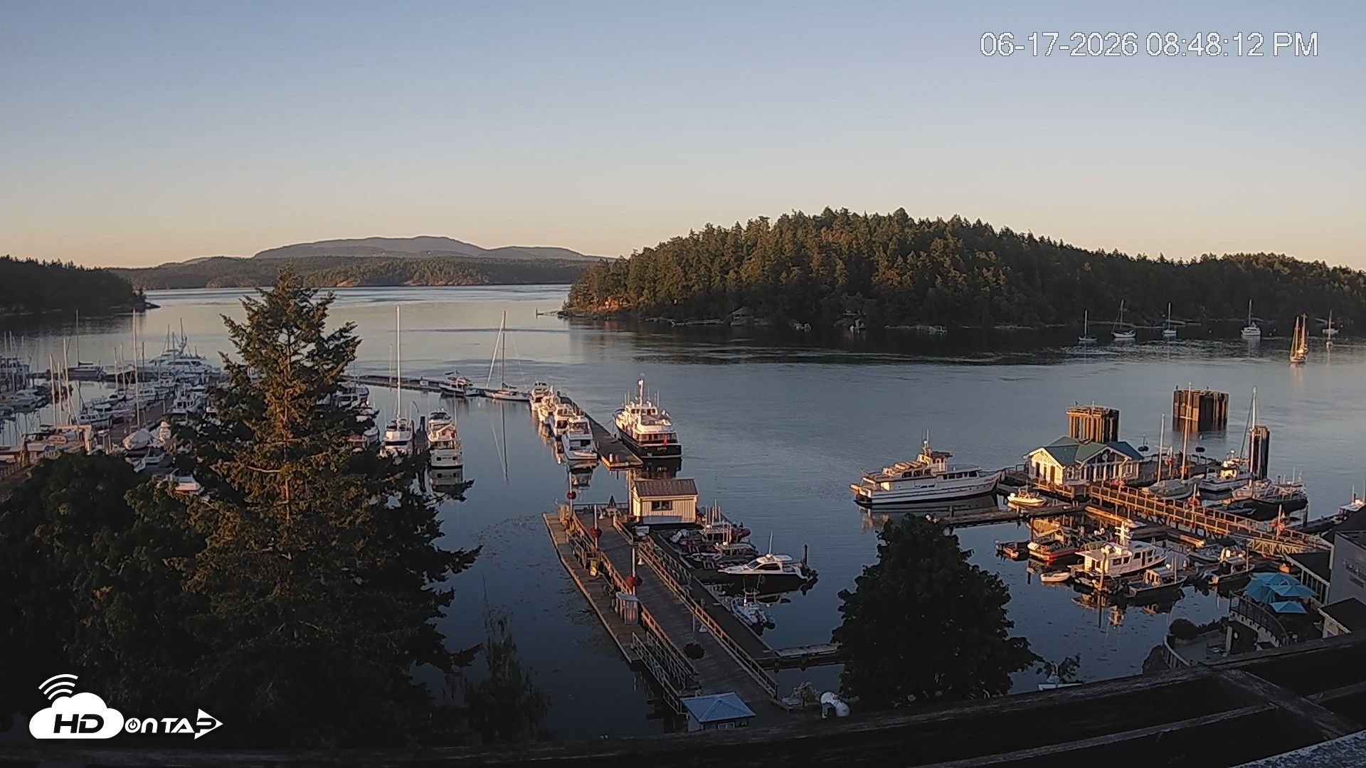 Snapshot of Friday Harbor - San Juan Island Live Webcam taken Jun 17, 2026, 8:53pm PDT