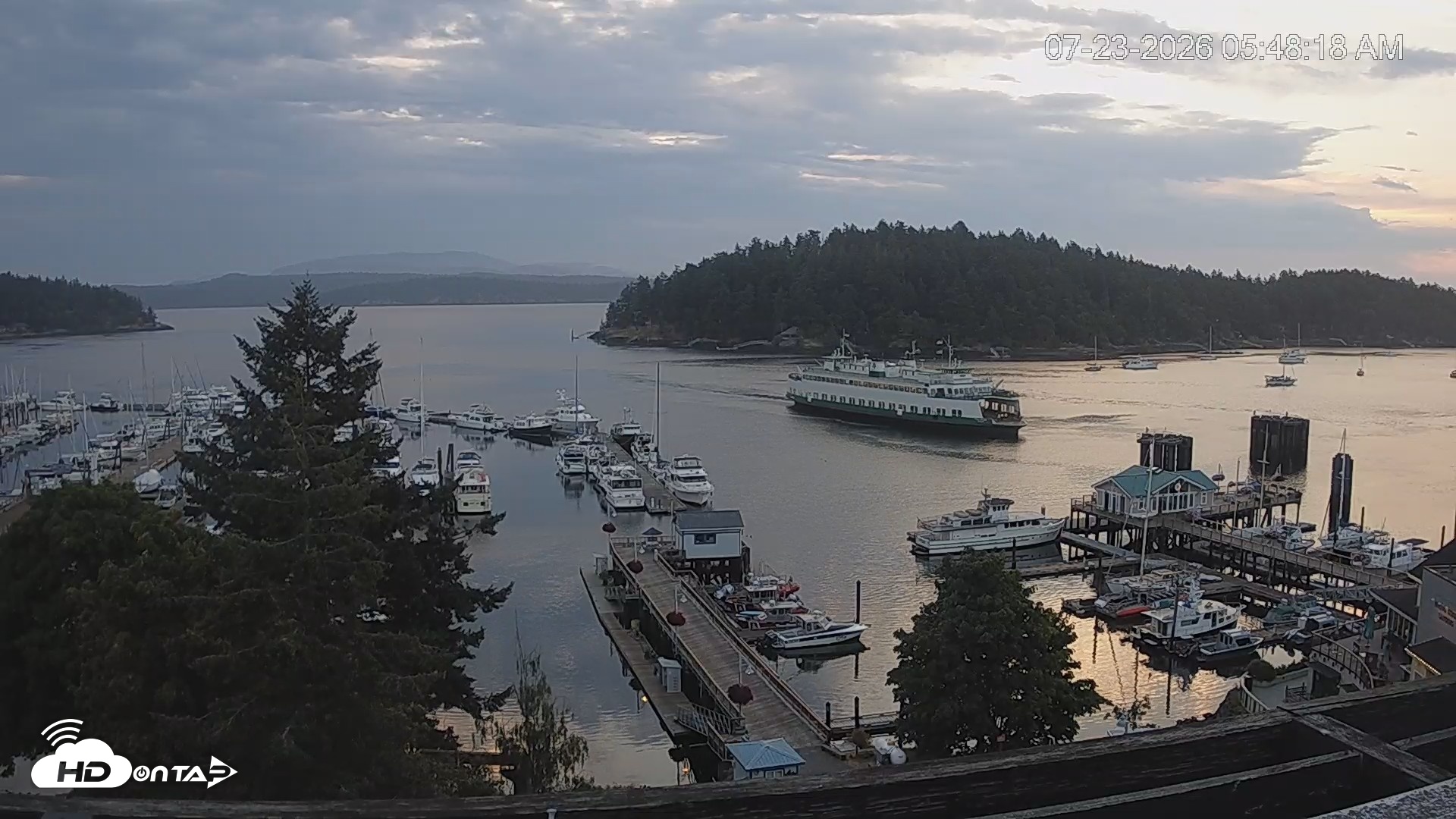 Snapshot of Friday Harbor - San Juan Island Live Webcam taken Jul 23, 2026, 5:49am PDT