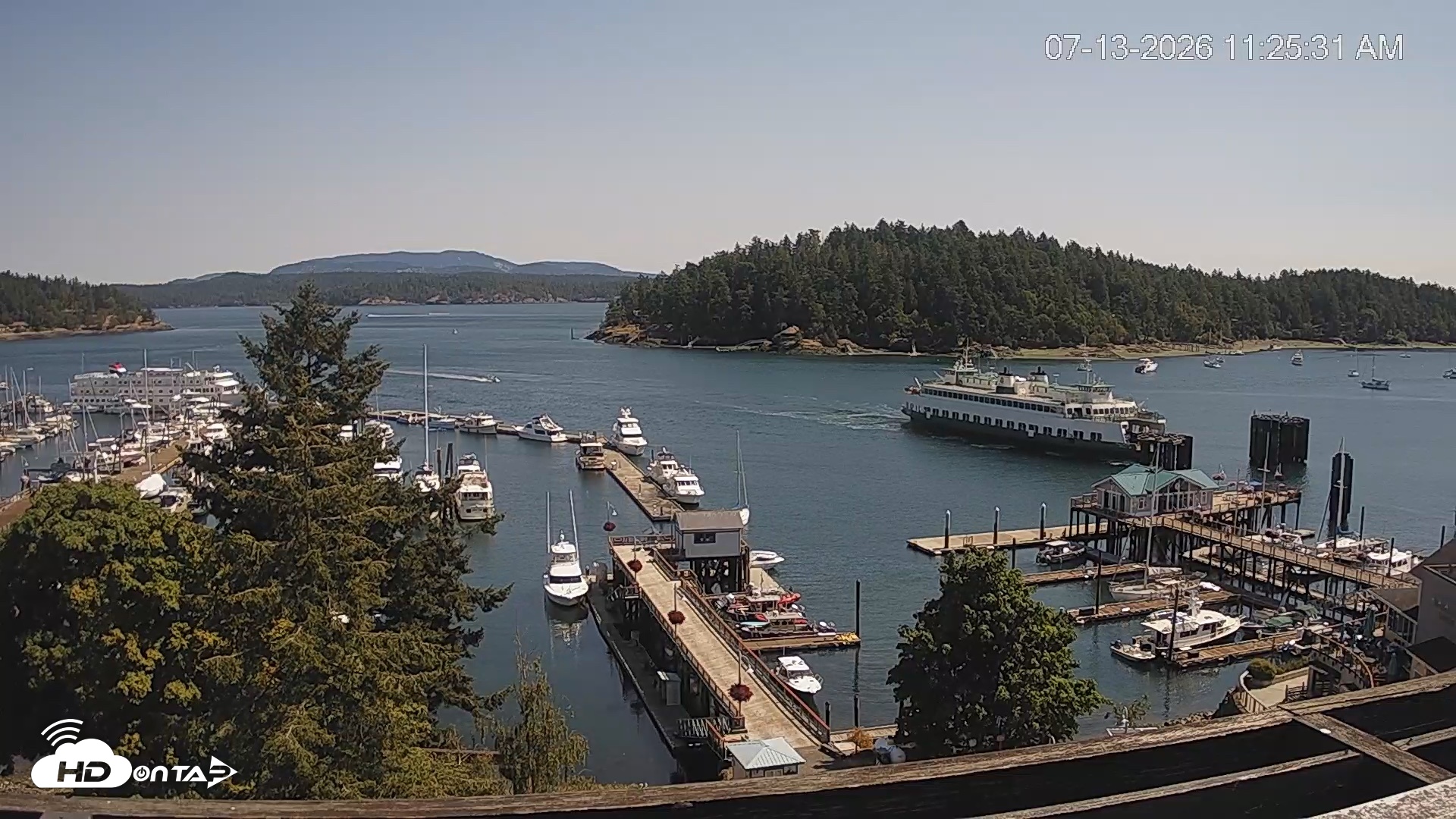 Snapshot of Friday Harbor - San Juan Island Live Webcam taken Jul 13, 2026, 11:26am PDT