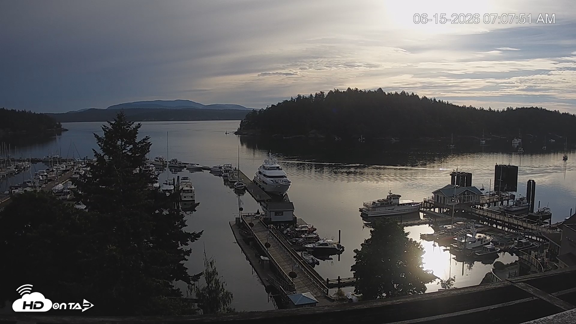 Snapshot of Friday Harbor - San Juan Island Live Webcam taken Jun 15, 2026, 7:08am PDT