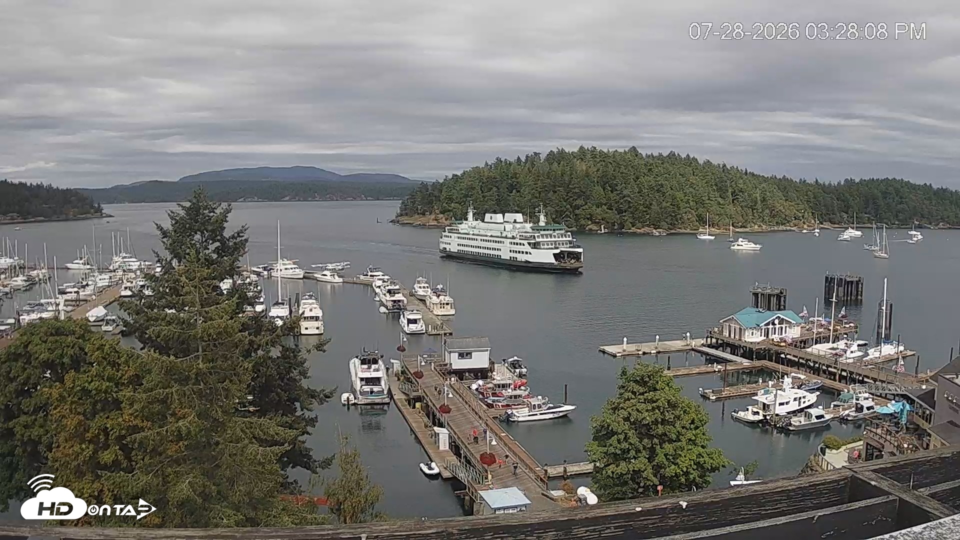 Snapshot of Friday Harbor - San Juan Island Live Webcam taken Jul 28, 2026, 3:29pm PDT