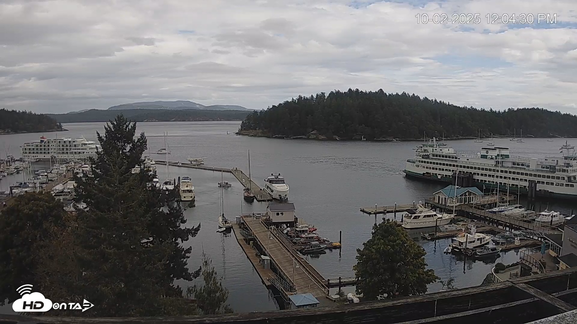 Snapshot of Friday Harbor - San Juan Island Live Webcam taken Oct 2, 2025, 12:05pm PDT