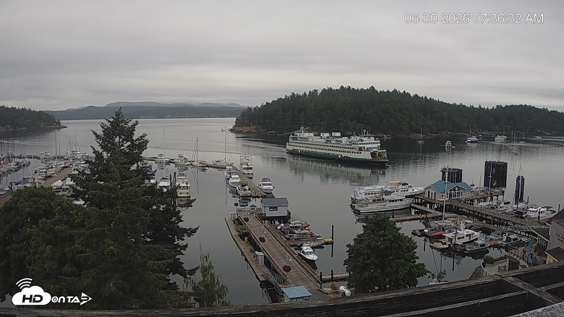 Snapshot of Friday Harbor - San Juan Island Live Webcam taken Jun 30, 2026, 7:37am PDT