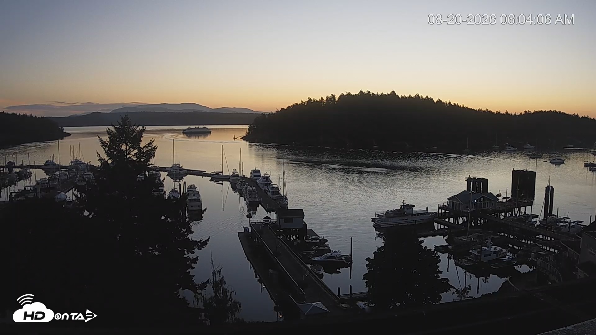Snapshot of Friday Harbor - San Juan Island Live Webcam taken Aug 20, 2026, 6:04am PDT