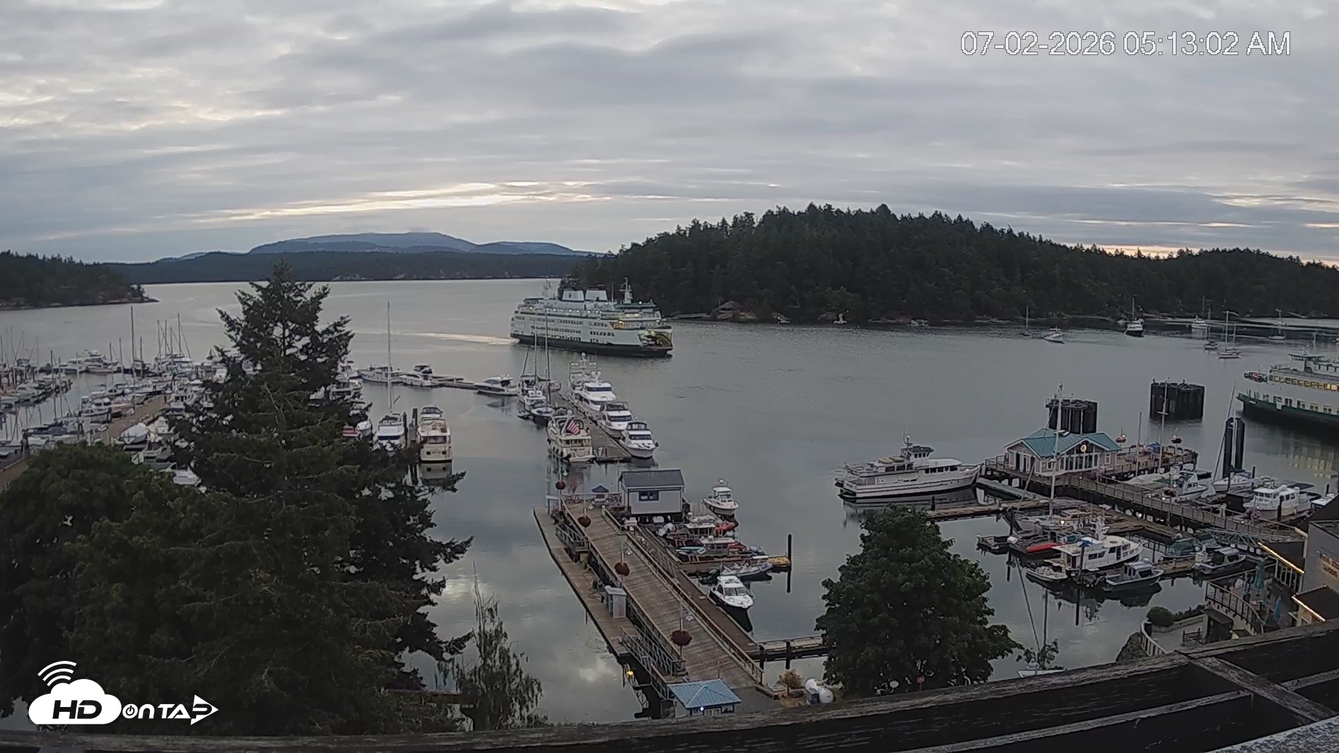 Snapshot of Friday Harbor - San Juan Island Live Webcam taken Jul 2, 2026, 5:13am PDT