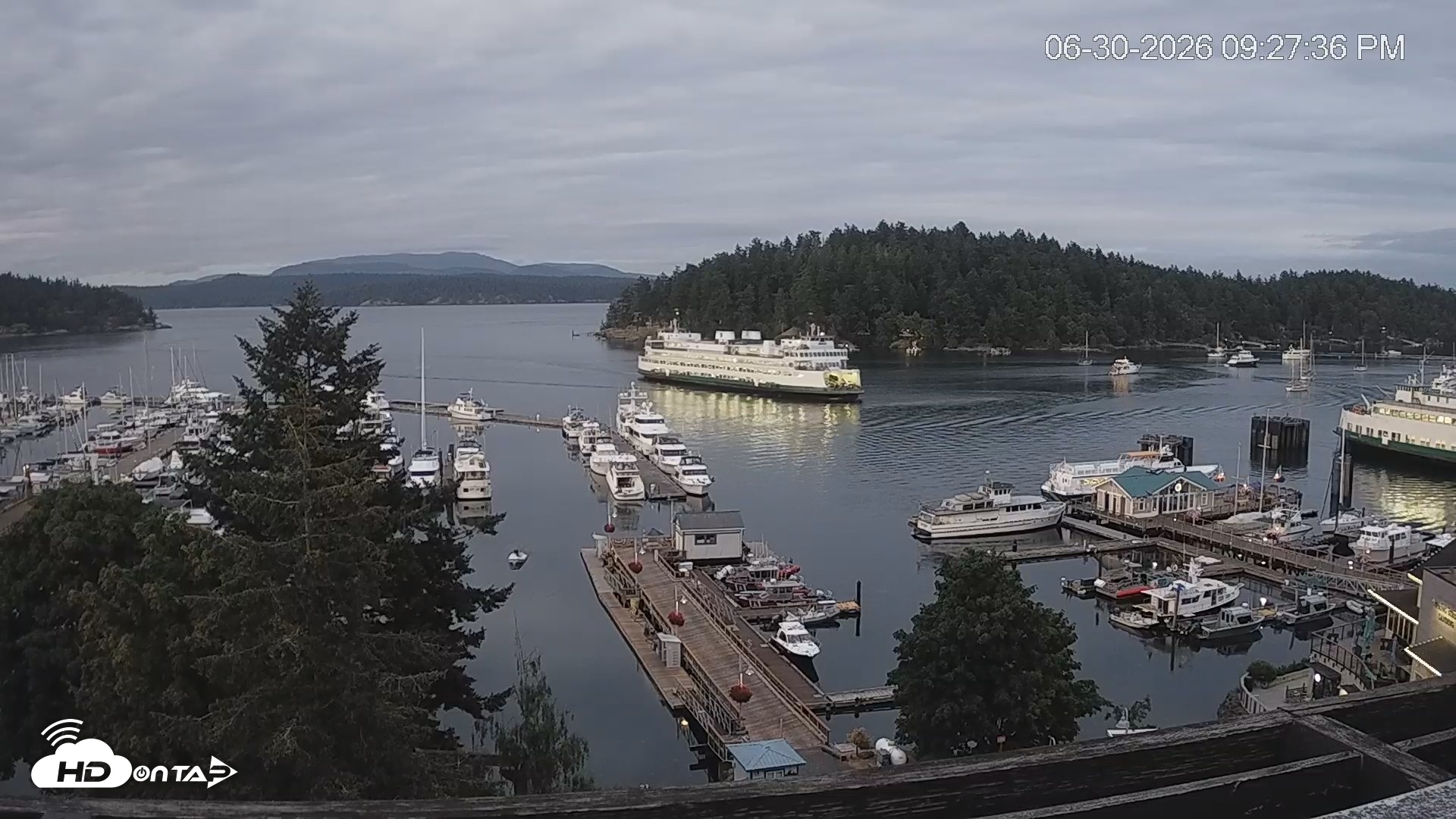 Snapshot of Friday Harbor - San Juan Island Live Webcam taken Jun 30, 2026, 9:28pm PDT