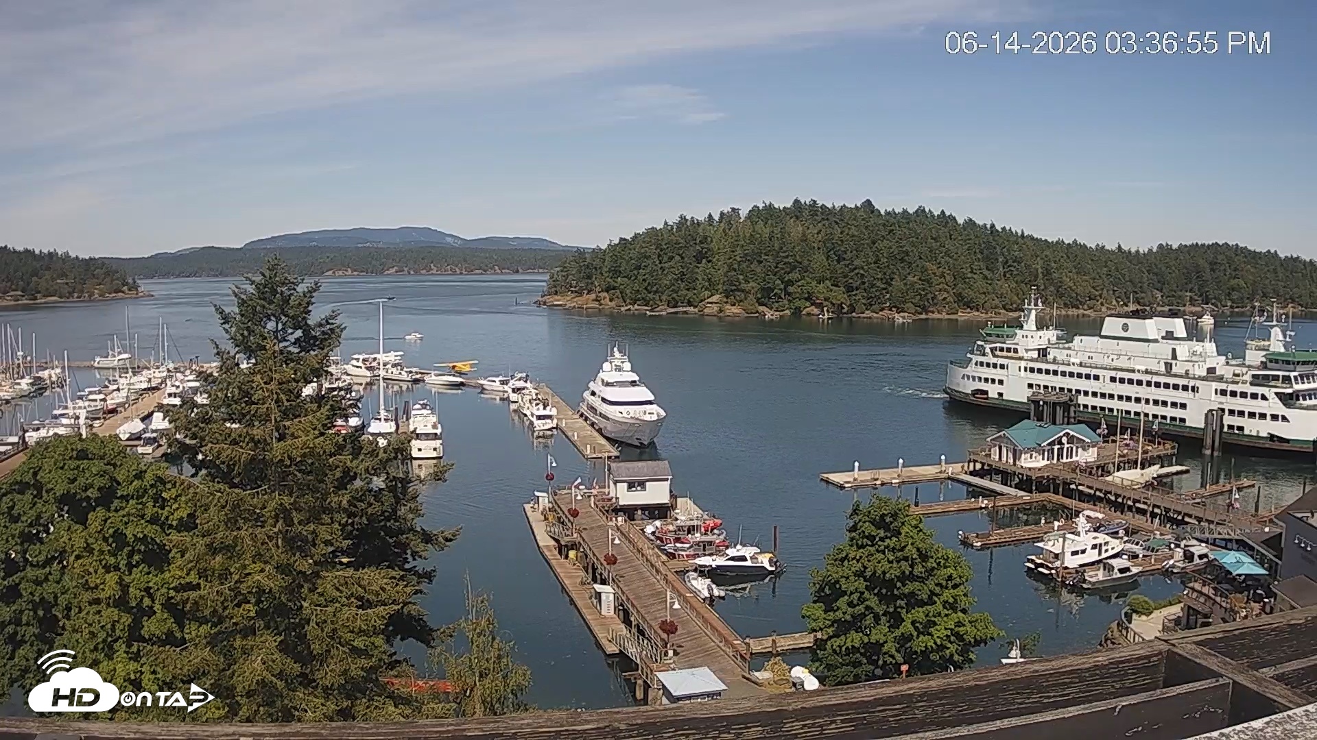 Snapshot of Friday Harbor - San Juan Island Live Webcam taken Jun 14, 2026, 3:38pm PDT