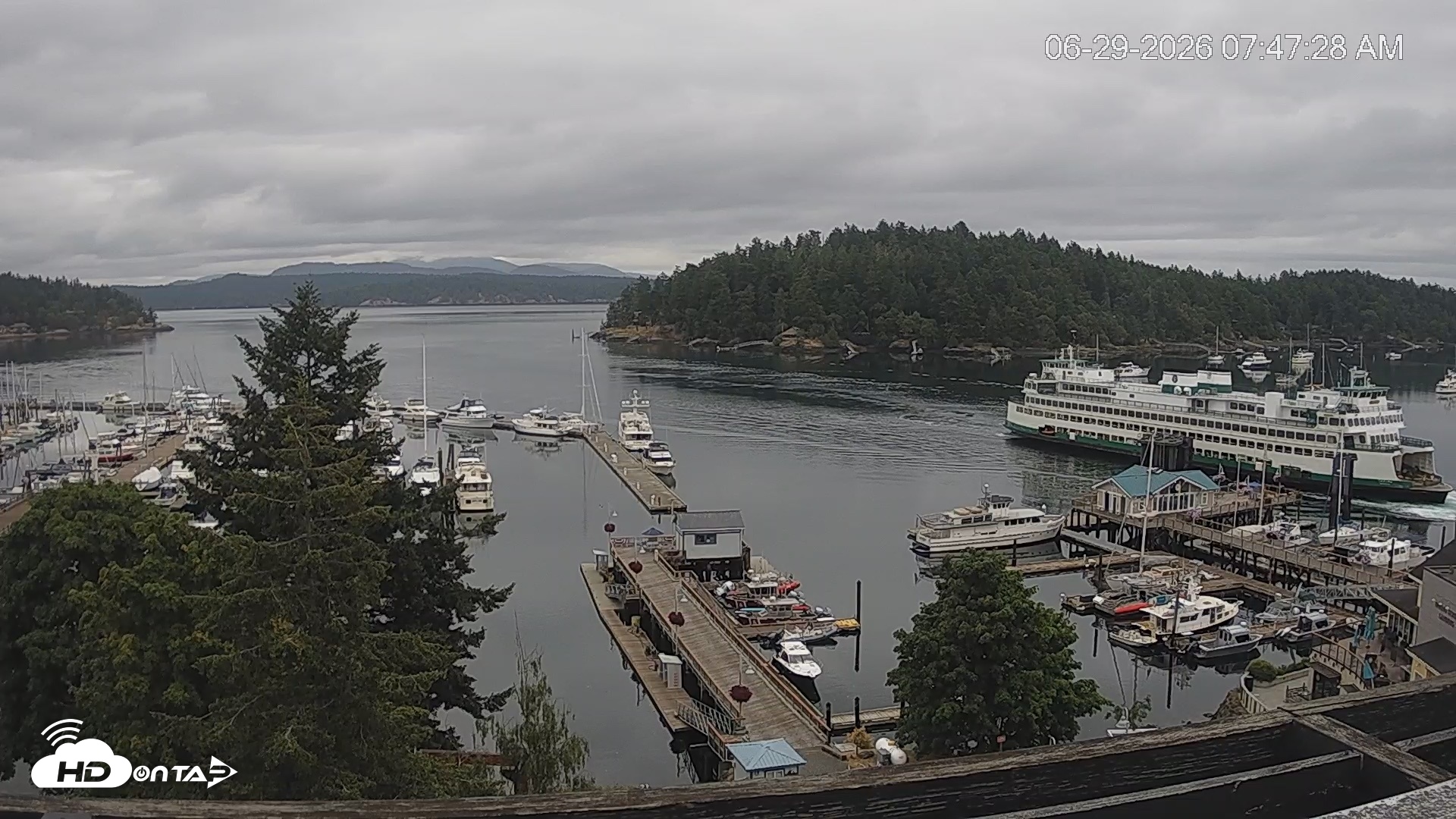 Snapshot of Friday Harbor - San Juan Island Live Webcam taken Jun 29, 2026, 7:48am PDT