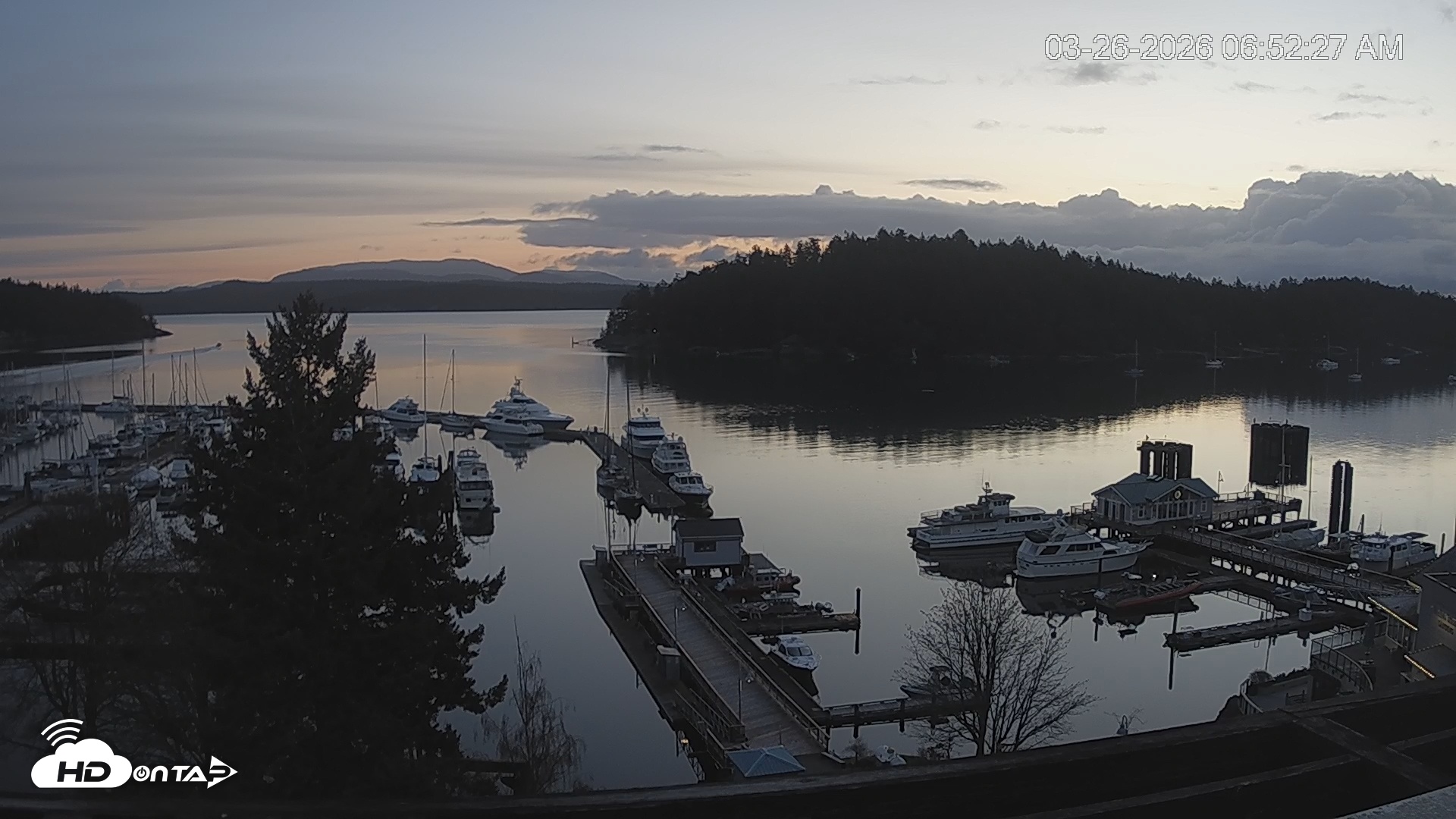 Snapshot of Friday Harbor - San Juan Island Live Webcam taken Mar 26, 2026, 6:53am PDT