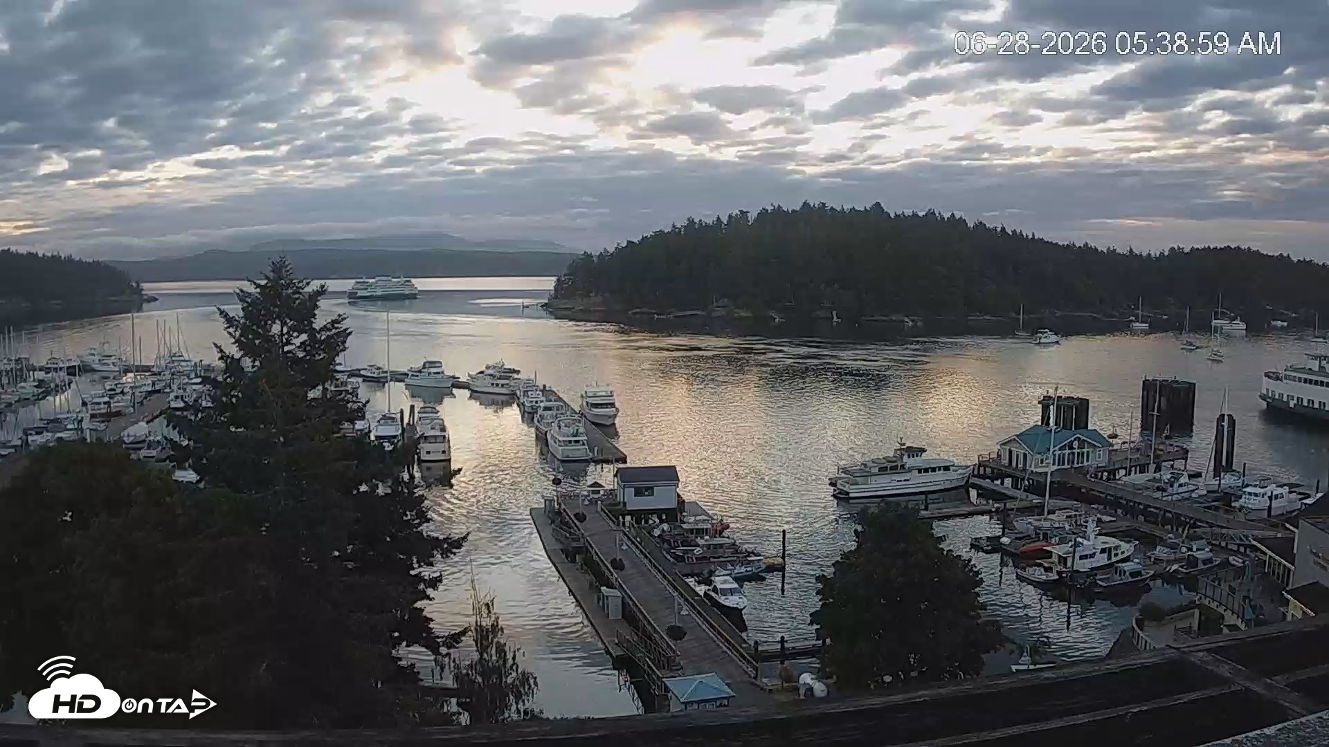 Snapshot of Friday Harbor - San Juan Island Live Webcam taken Jun 28, 2026, 5:39am PDT