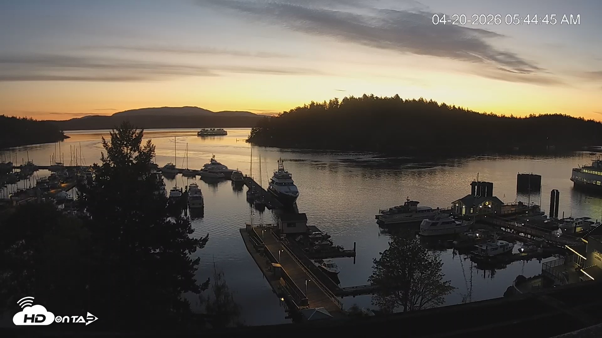 Snapshot of Friday Harbor - San Juan Island Live Webcam taken Apr 20, 2026, 5:45am PDT