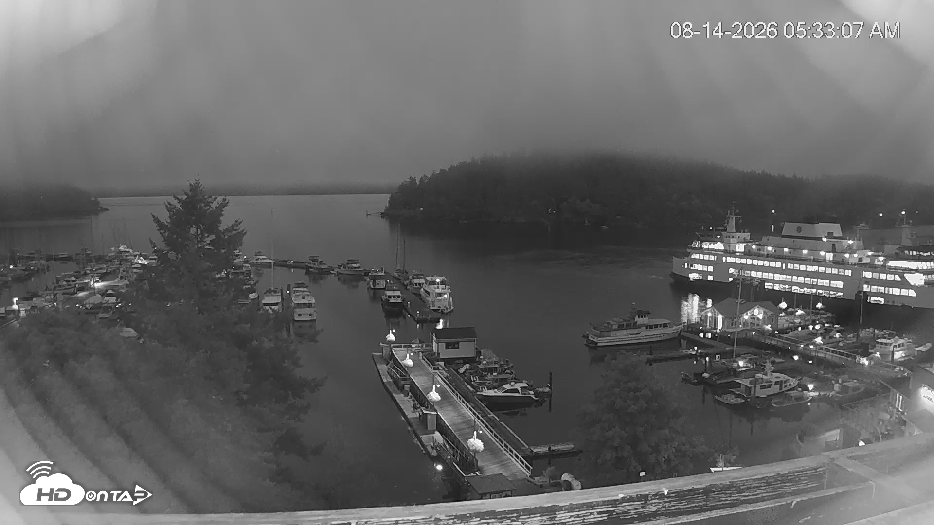 Snapshot of Friday Harbor - San Juan Island Live Webcam taken Aug 14, 2026, 5:34am PDT