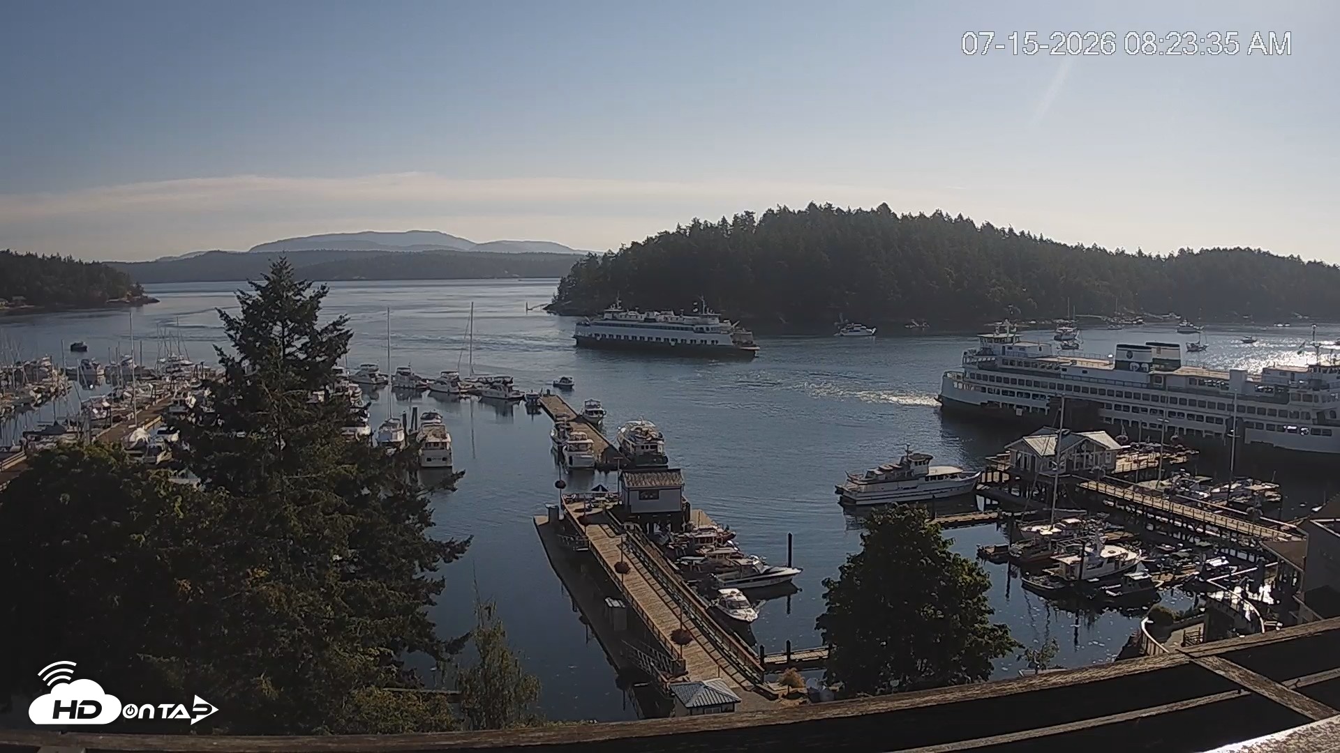 Snapshot of Friday Harbor - San Juan Island Live Webcam taken Jul 15, 2026, 8:24am PDT