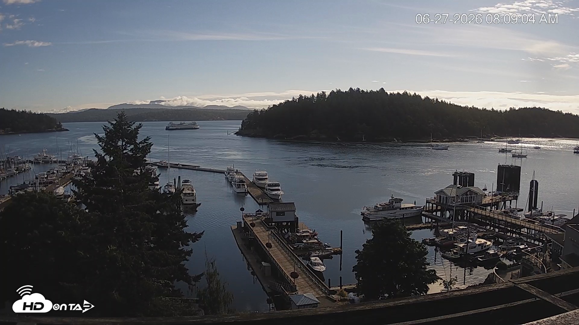 Snapshot of Friday Harbor - San Juan Island Live Webcam taken Jun 27, 2026, 8:09am PDT