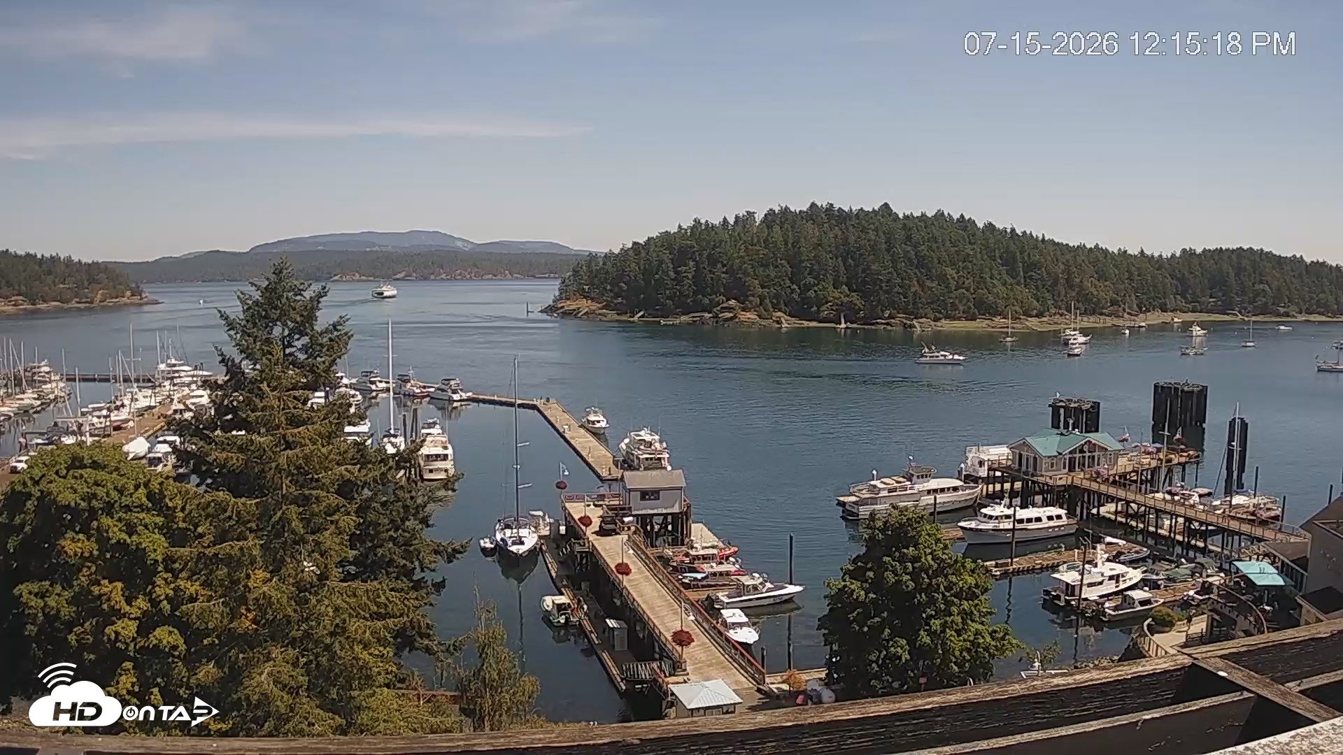 Snapshot of Friday Harbor - San Juan Island Live Webcam taken Jul 15, 2026, 12:16pm PDT