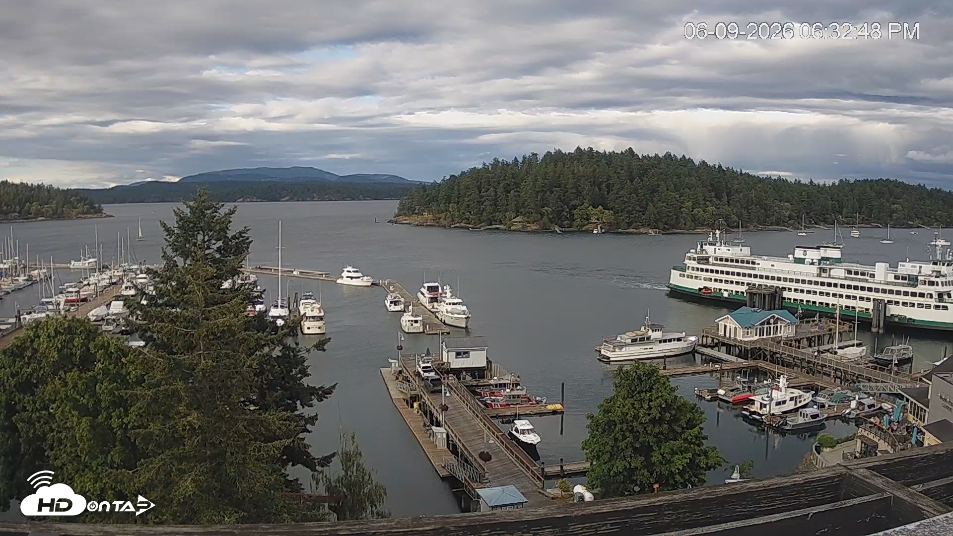 Snapshot of Friday Harbor - San Juan Island Live Webcam taken Jun 9, 2026, 6:33pm PDT