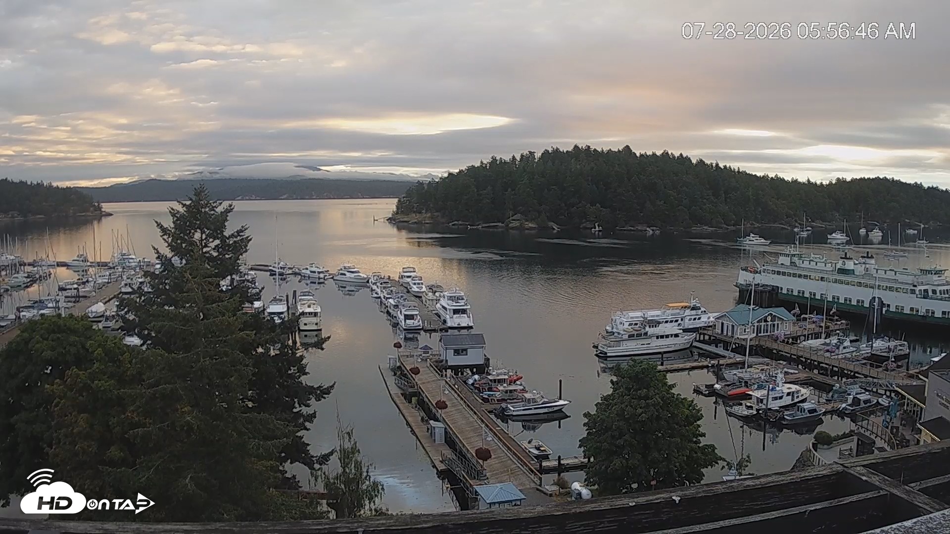Snapshot of Friday Harbor - San Juan Island Live Webcam taken Jul 28, 2026, 5:57am PDT