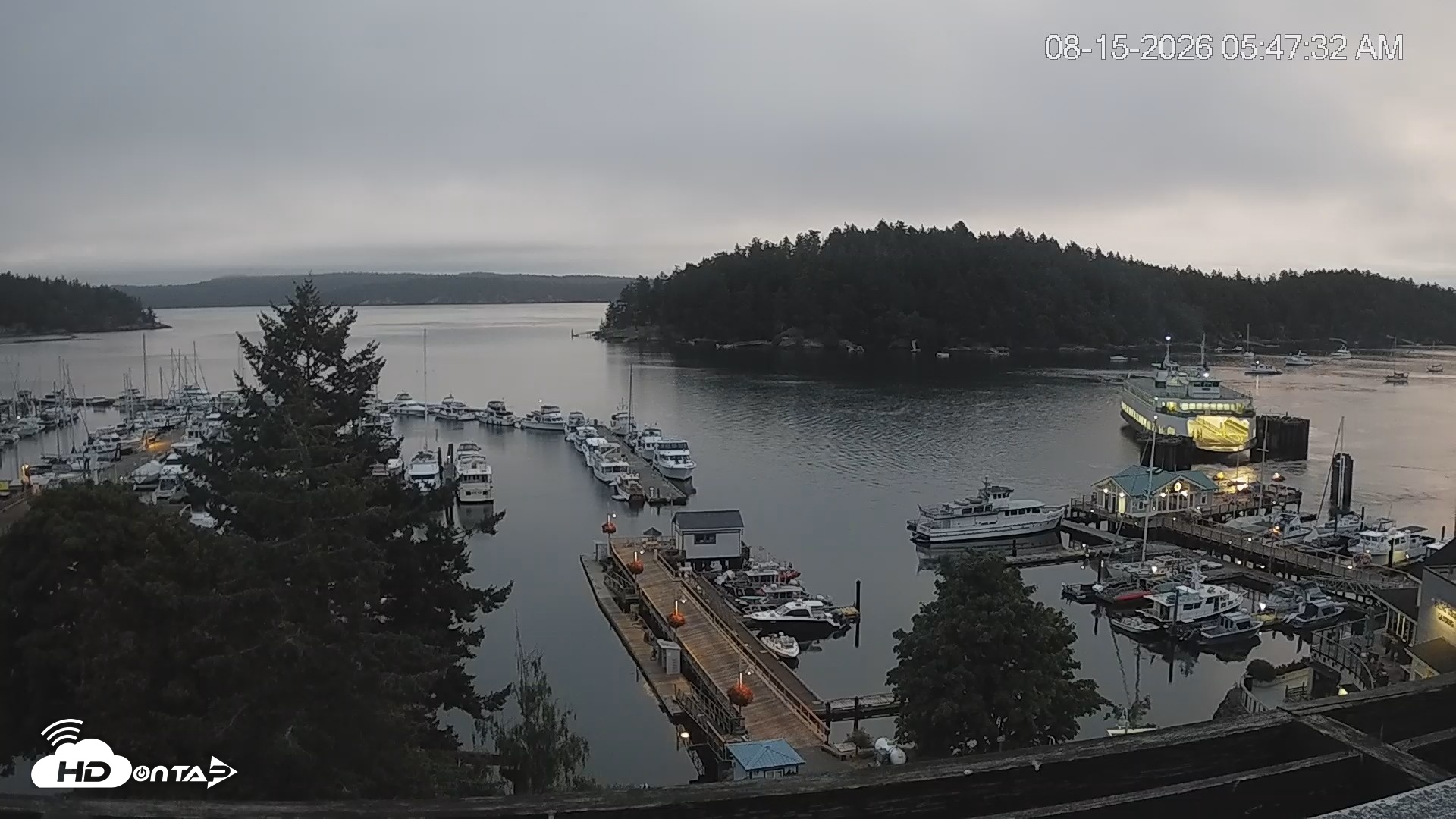Snapshot of Friday Harbor - San Juan Island Live Webcam taken Aug 15, 2026, 5:48am PDT