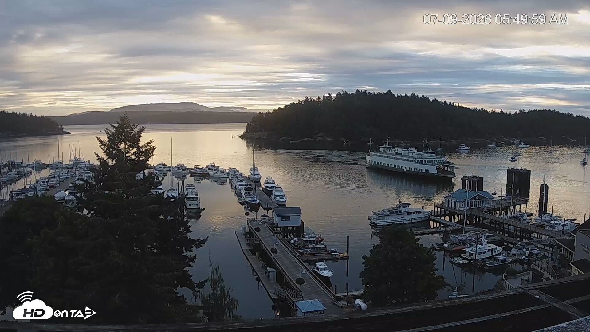 Snapshot of Friday Harbor - San Juan Island Live Webcam taken Jul 9, 2026, 5:50am PDT