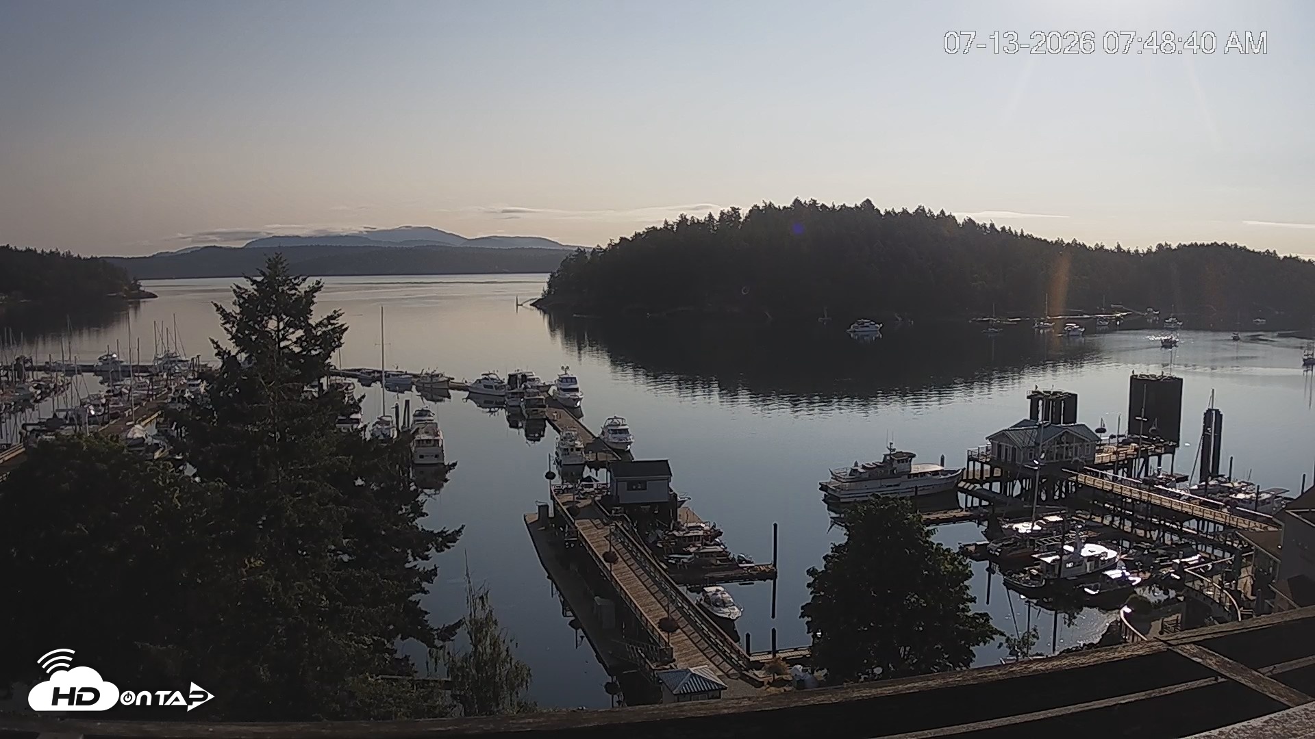 Snapshot of Friday Harbor - San Juan Island Live Webcam taken Jul 13, 2026, 7:49am PDT