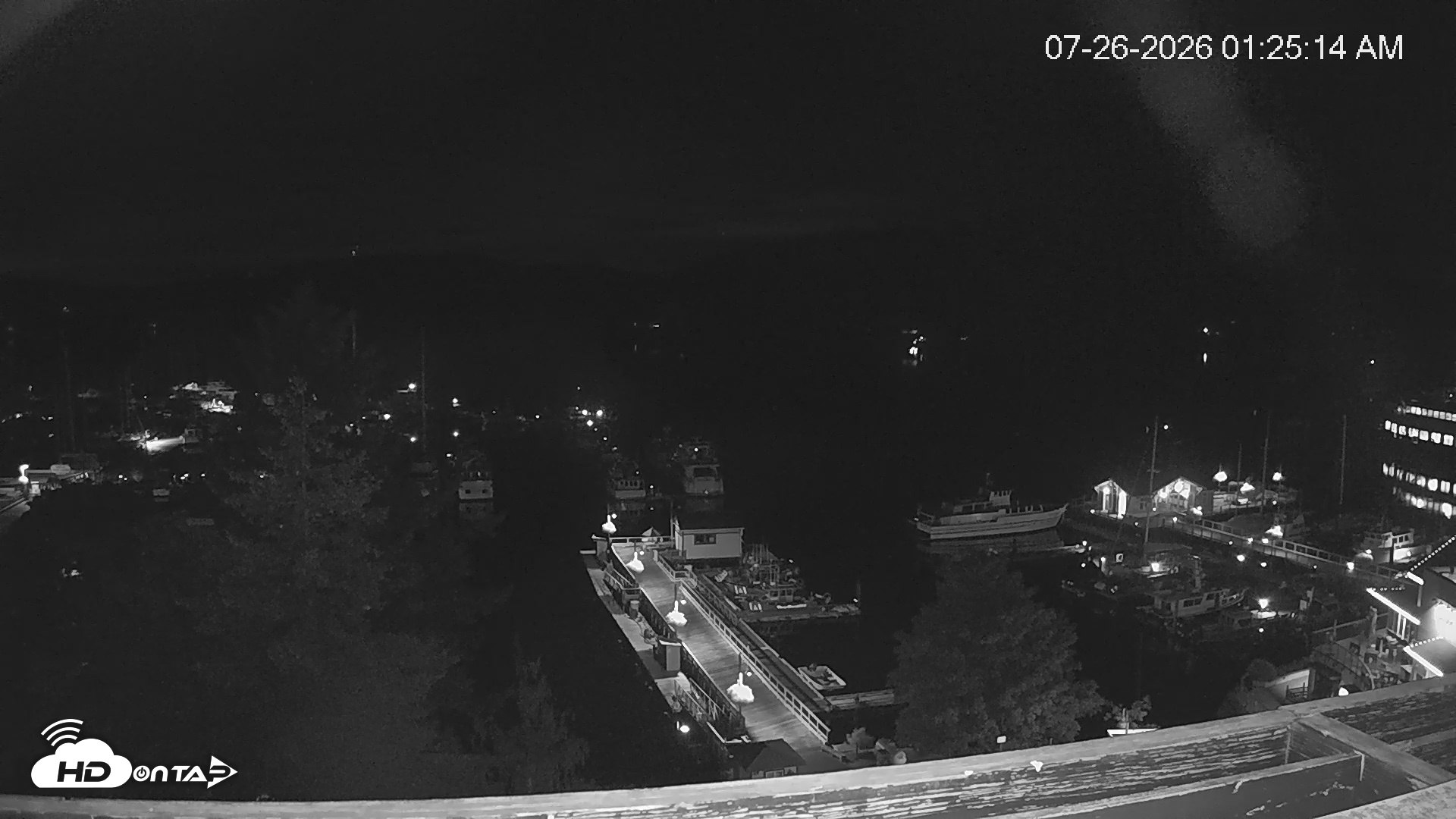 Snapshot of Friday Harbor - San Juan Island Live Webcam taken Jul 26, 2026, 1:25am PDT