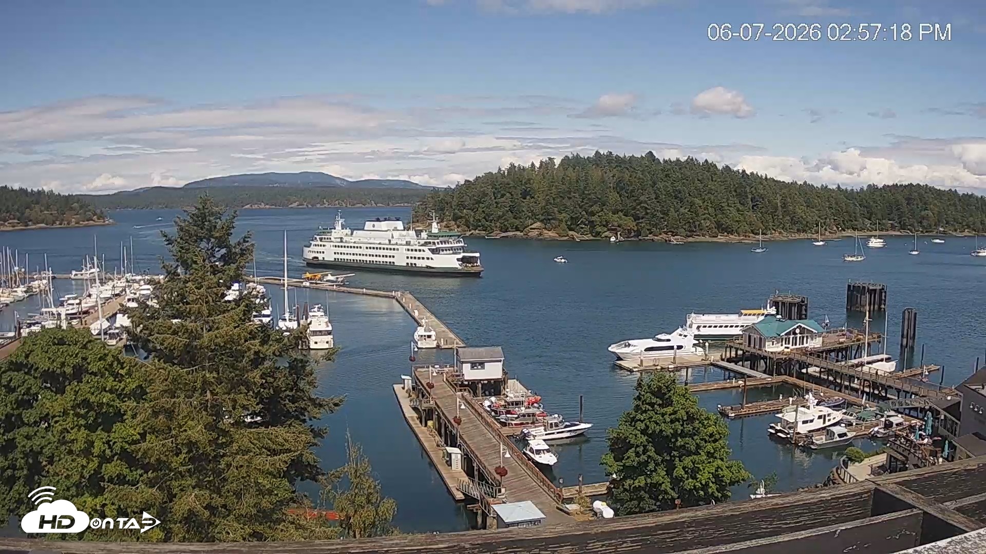 Snapshot of Friday Harbor - San Juan Island Live Webcam taken Jun 7, 2026, 2:58pm PDT