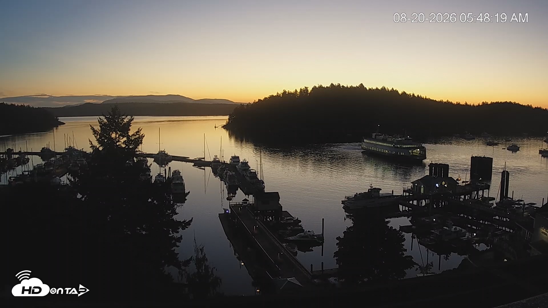 Snapshot of Friday Harbor - San Juan Island Live Webcam taken Aug 20, 2026, 5:49am PDT