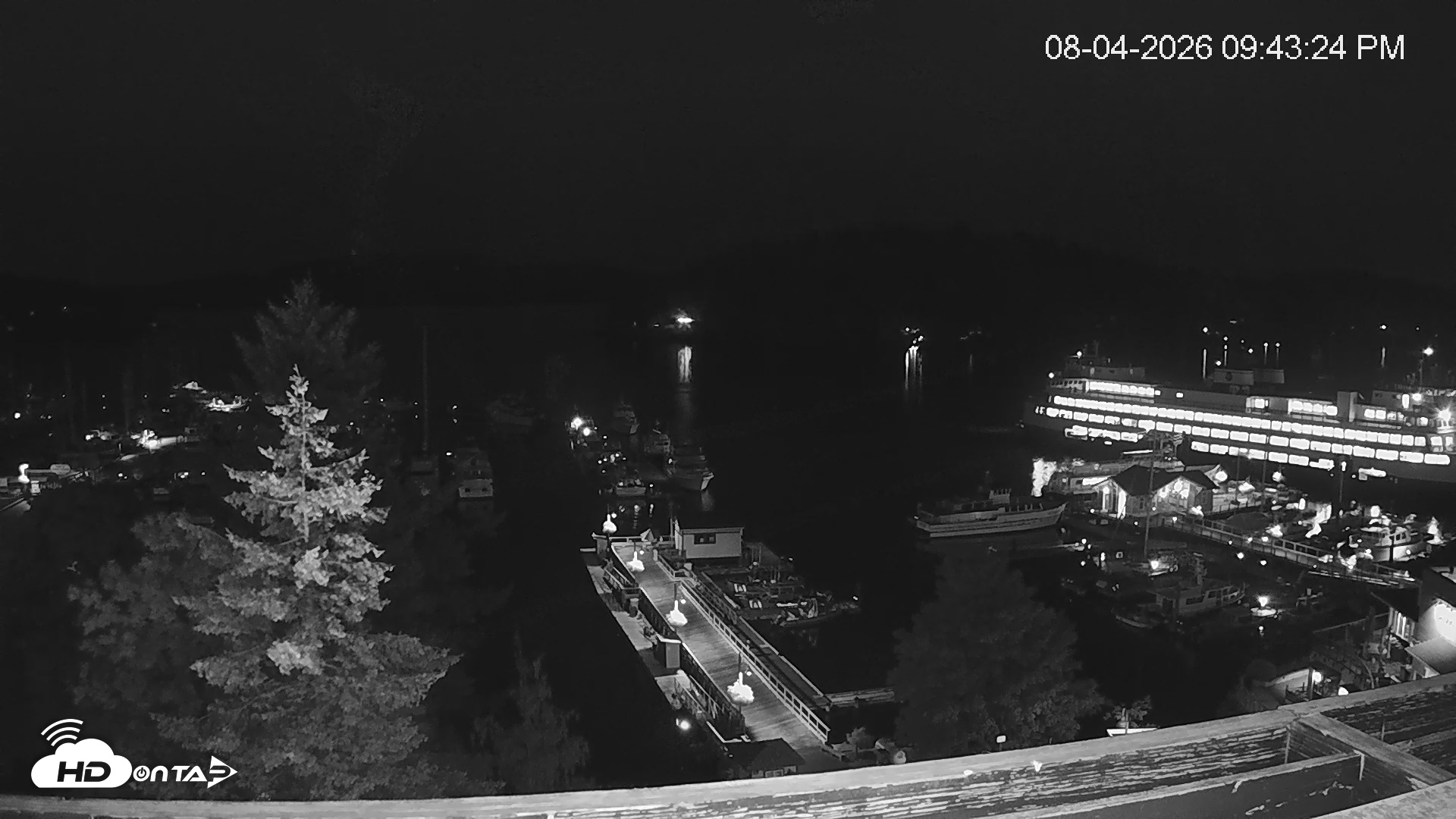 Snapshot of Friday Harbor - San Juan Island Live Webcam taken Aug 4, 2026, 9:44pm PDT