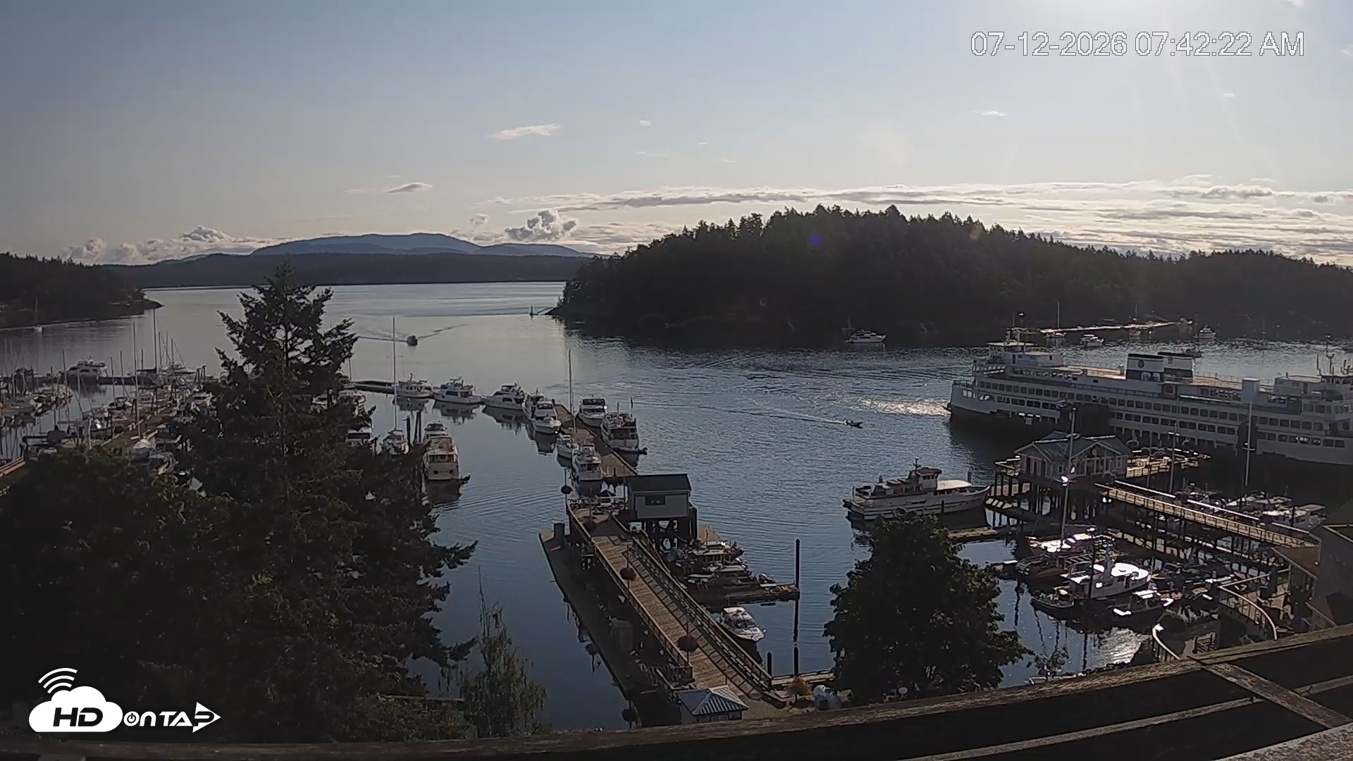 Snapshot of Friday Harbor - San Juan Island Live Webcam taken Jul 12, 2026, 7:43am PDT