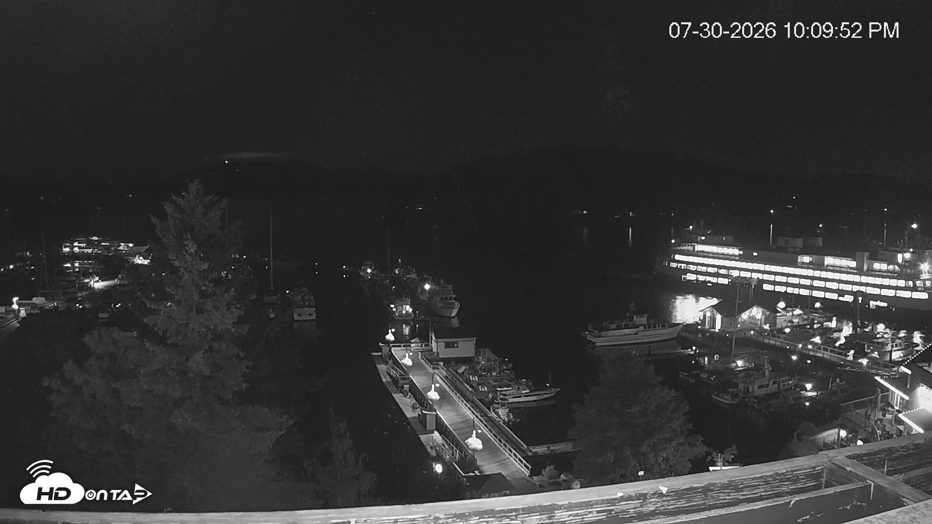 Snapshot of Friday Harbor - San Juan Island Live Webcam taken Jul 30, 2026, 10:10pm PDT