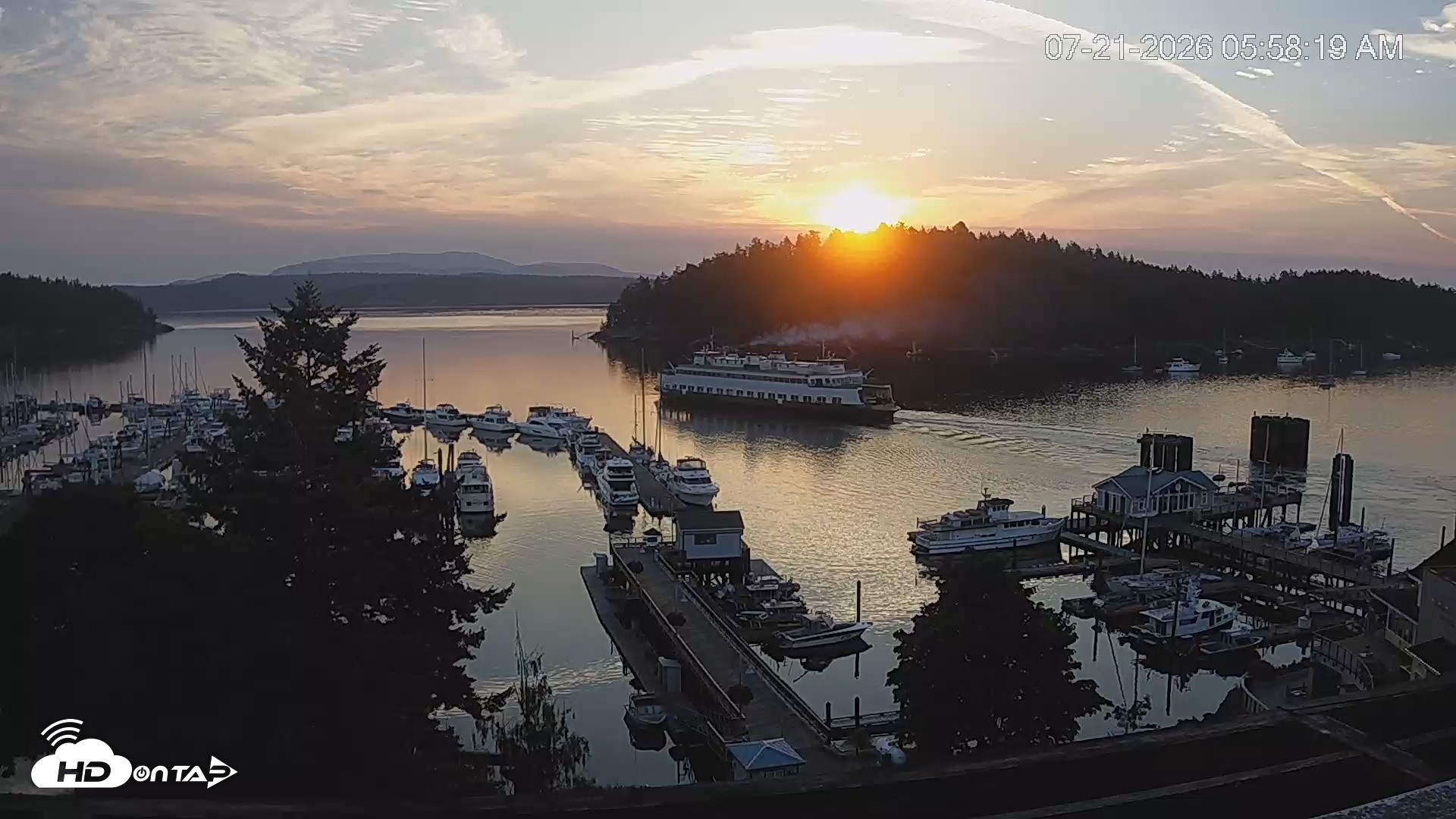 Snapshot of Friday Harbor - San Juan Island Live Webcam taken Jul 21, 2026, 5:59am PDT