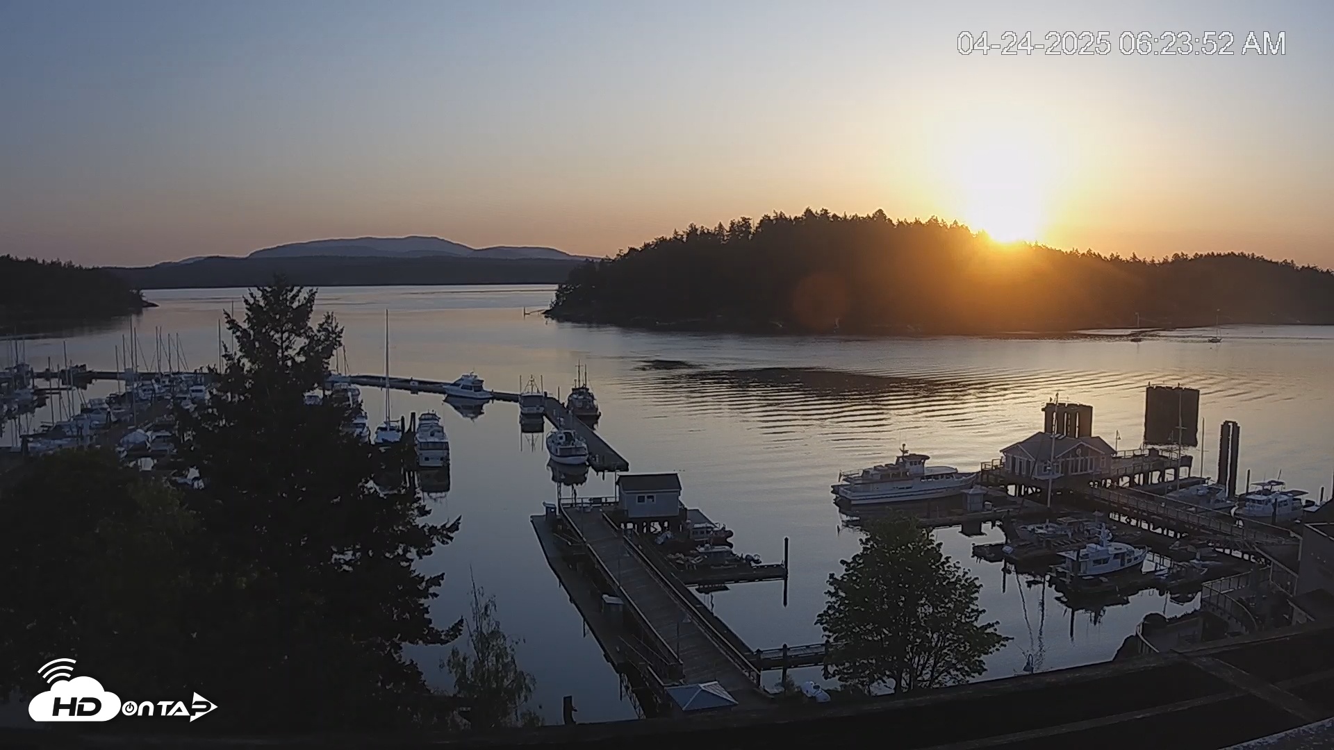 Snapshot of Friday Harbor - San Juan Island Live Webcam taken Apr 24, 2025, 6:24am PDT