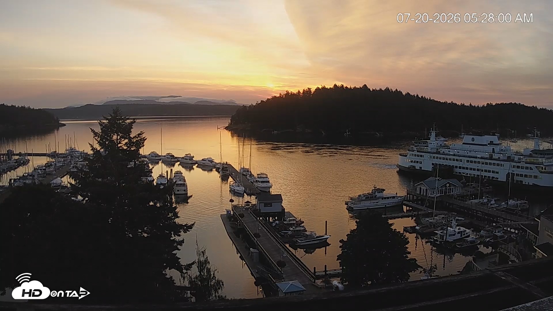Snapshot of Friday Harbor - San Juan Island Live Webcam taken Jul 20, 2026, 5:28am PDT