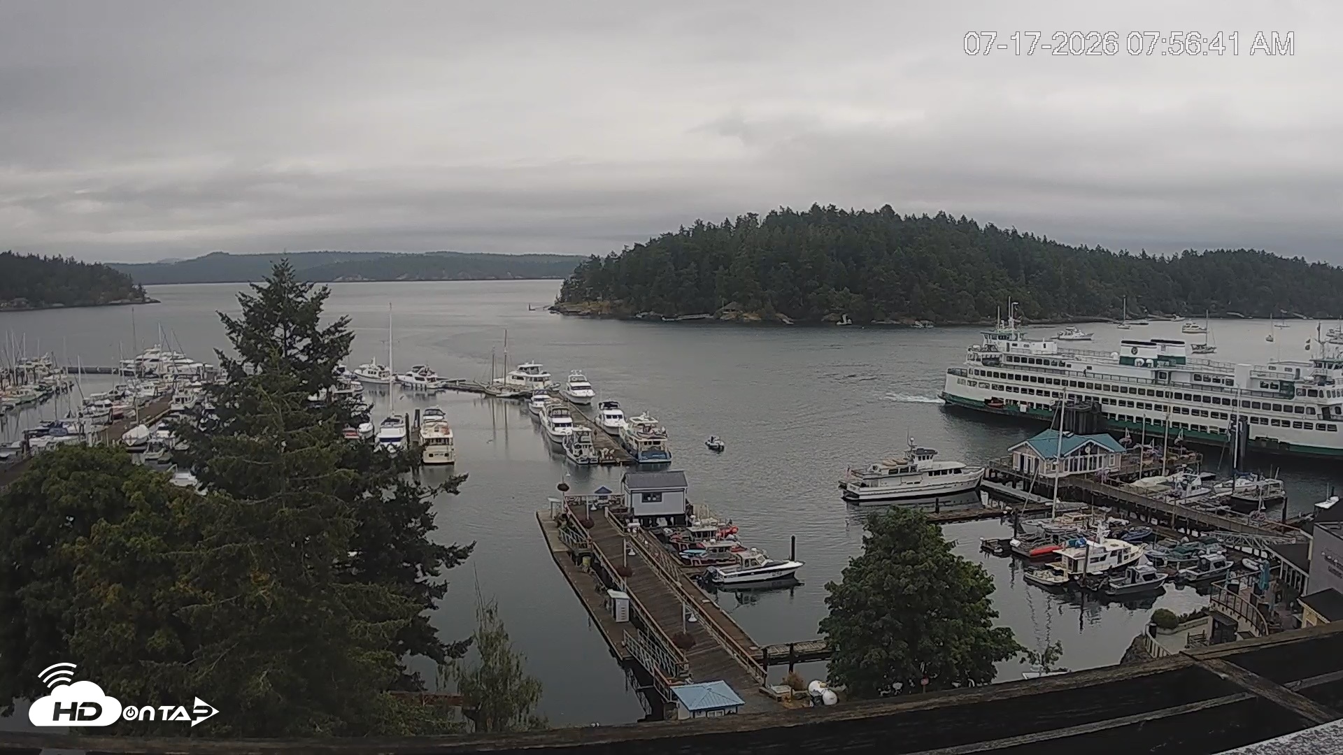 Snapshot of Friday Harbor - San Juan Island Live Webcam taken Jul 17, 2026, 7:57am PDT