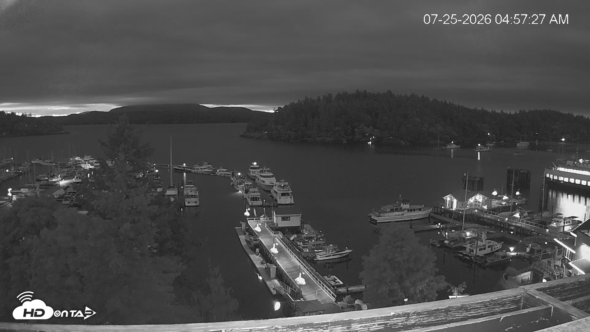 Snapshot of Friday Harbor - San Juan Island Live Webcam taken Jul 25, 2026, 4:58am PDT