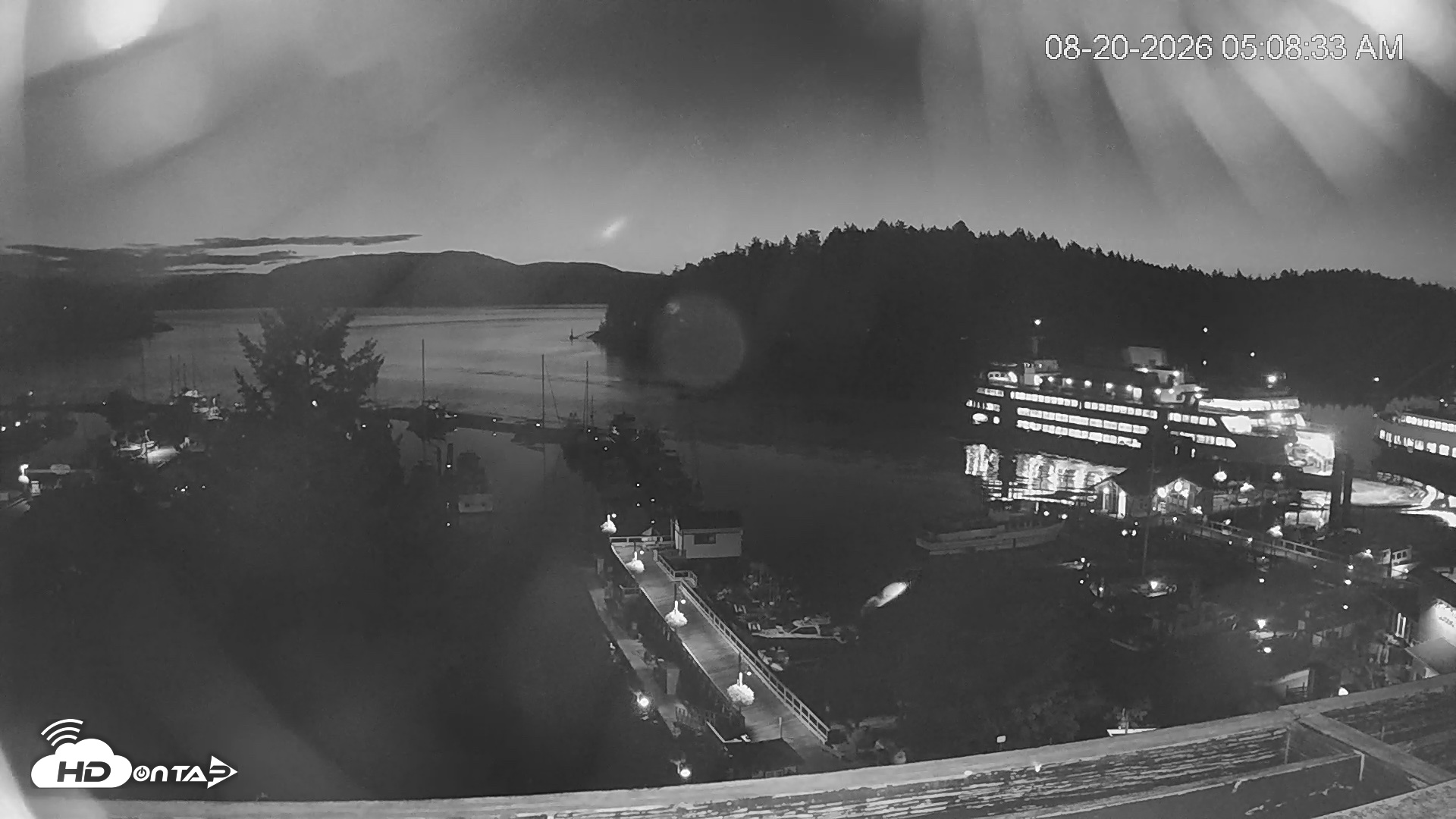 Snapshot of Friday Harbor - San Juan Island Live Webcam taken Aug 20, 2026, 5:09am PDT