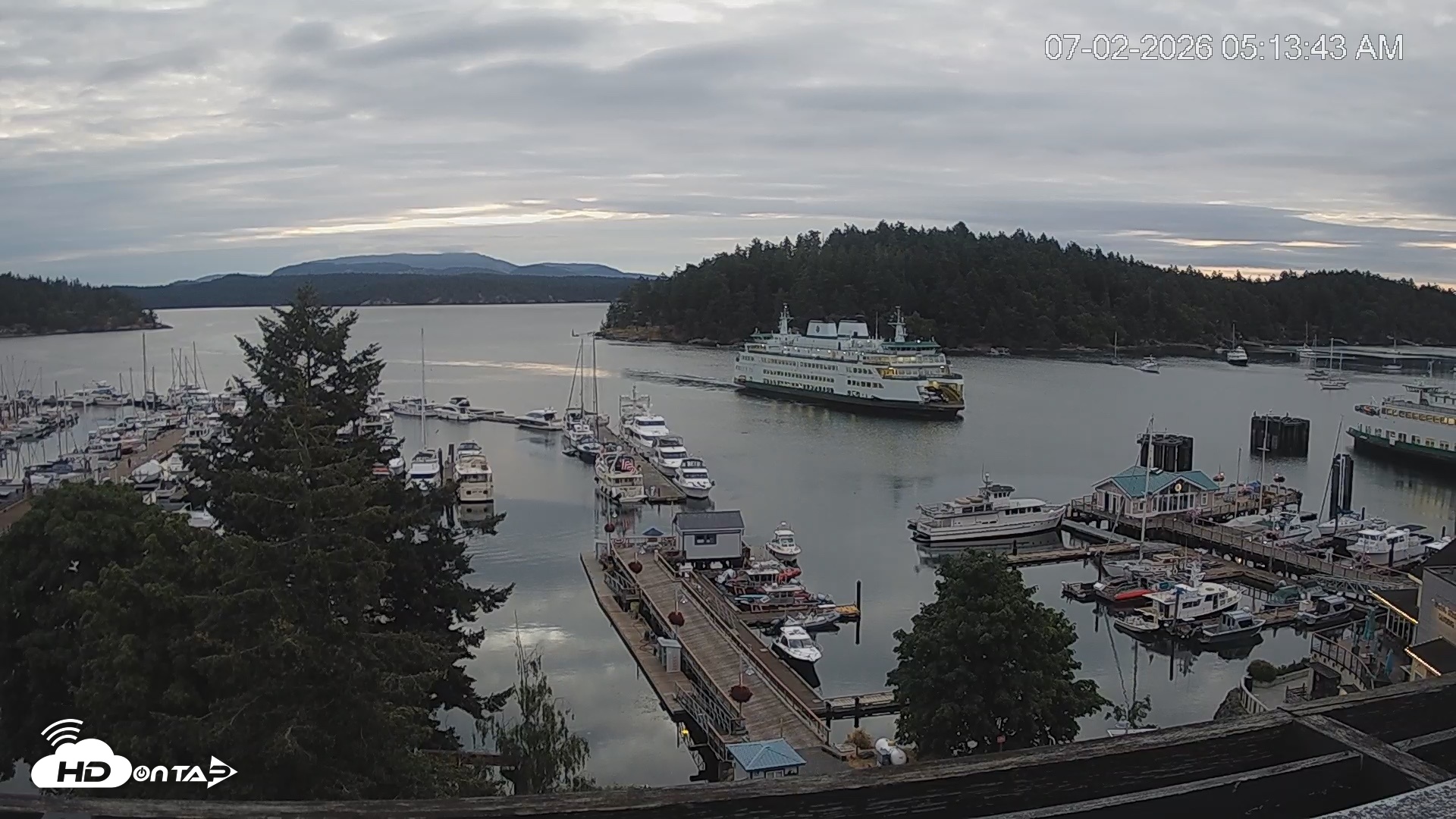Snapshot of Friday Harbor - San Juan Island Live Webcam taken Jul 2, 2026, 5:14am PDT