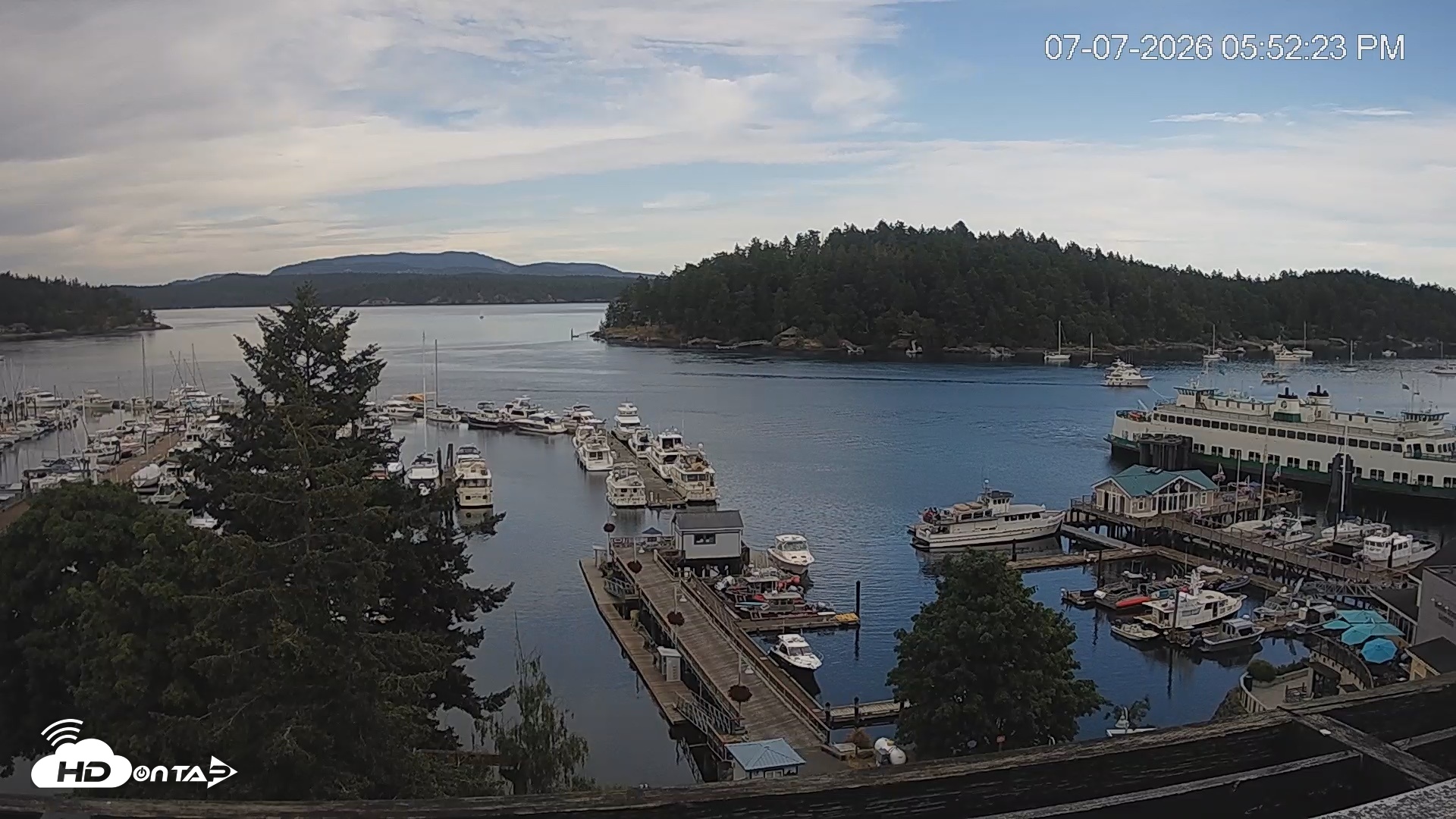 Snapshot of Friday Harbor - San Juan Island Live Webcam taken Jul 7, 2026, 5:53pm PDT