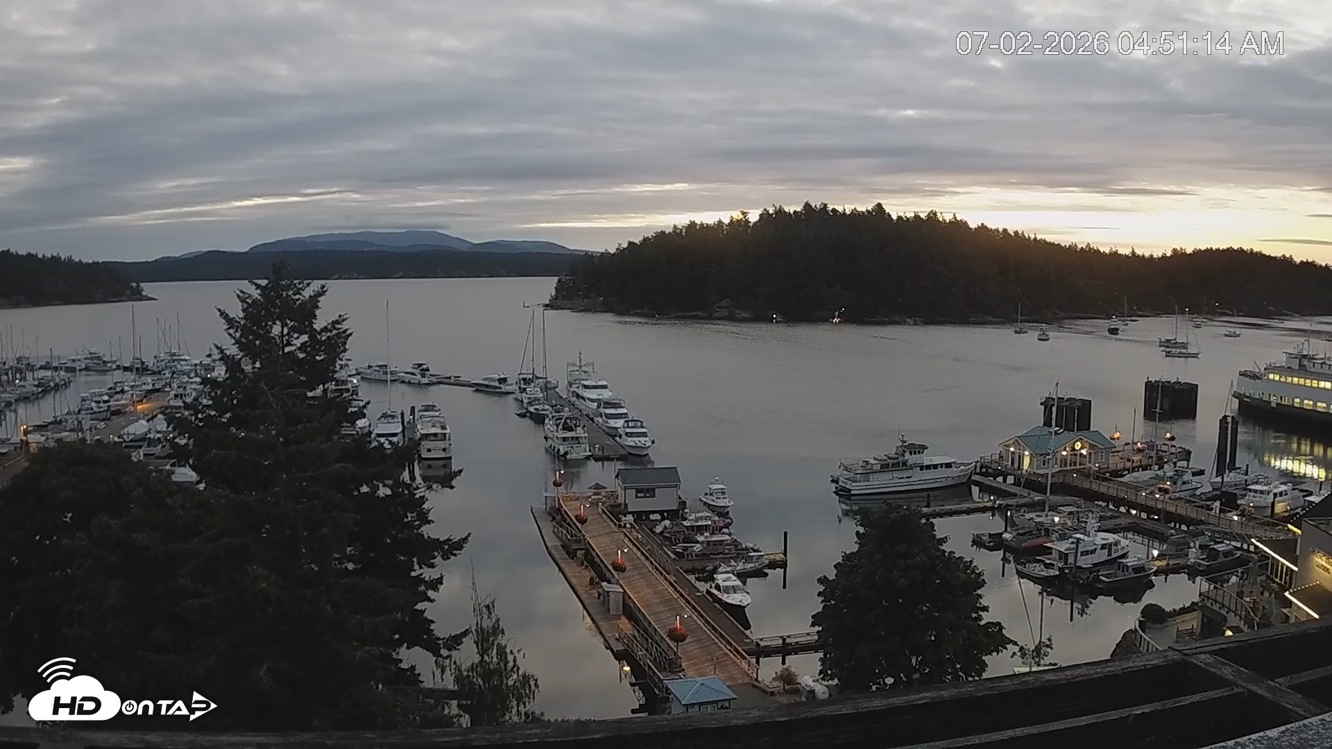 Snapshot of Friday Harbor - San Juan Island Live Webcam taken Jul 2, 2026, 4:51am PDT